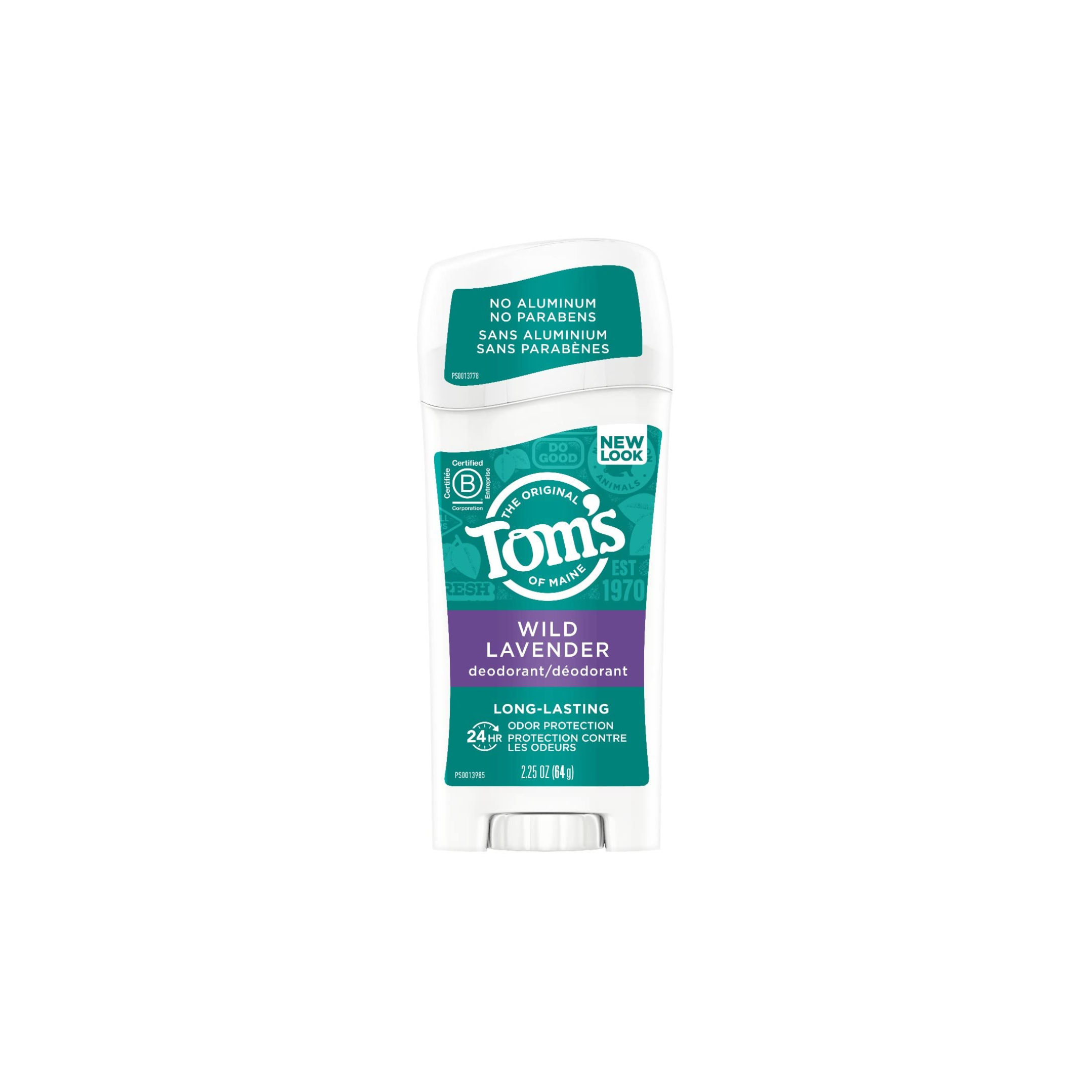 Tom's of Maine Long-Lasting Aluminum-Free Natural Deodorant for Women, Wild Lavender, 2.25 oz. 3-Pack (Packaging May Vary)