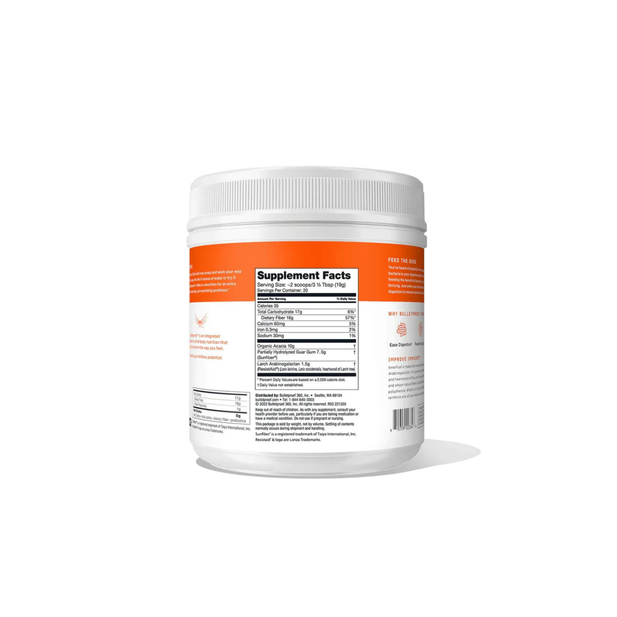 Bulletproof InnerFuel Prebiotic GUT HEALTH & IMMUNE SUPPORT