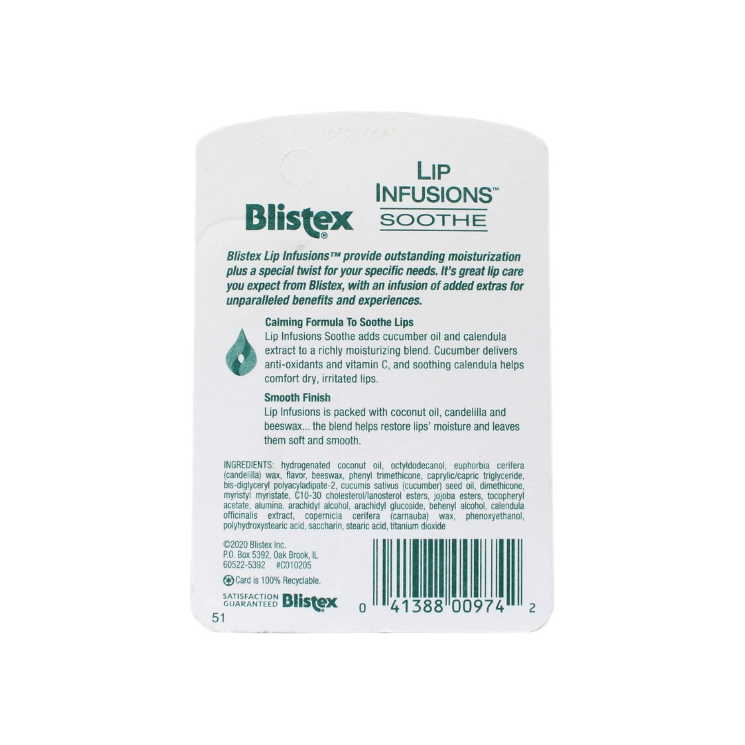 Blistex Lip Infusions Soothe Lip Moisturizer 0.13 Ounce (6 Pack)