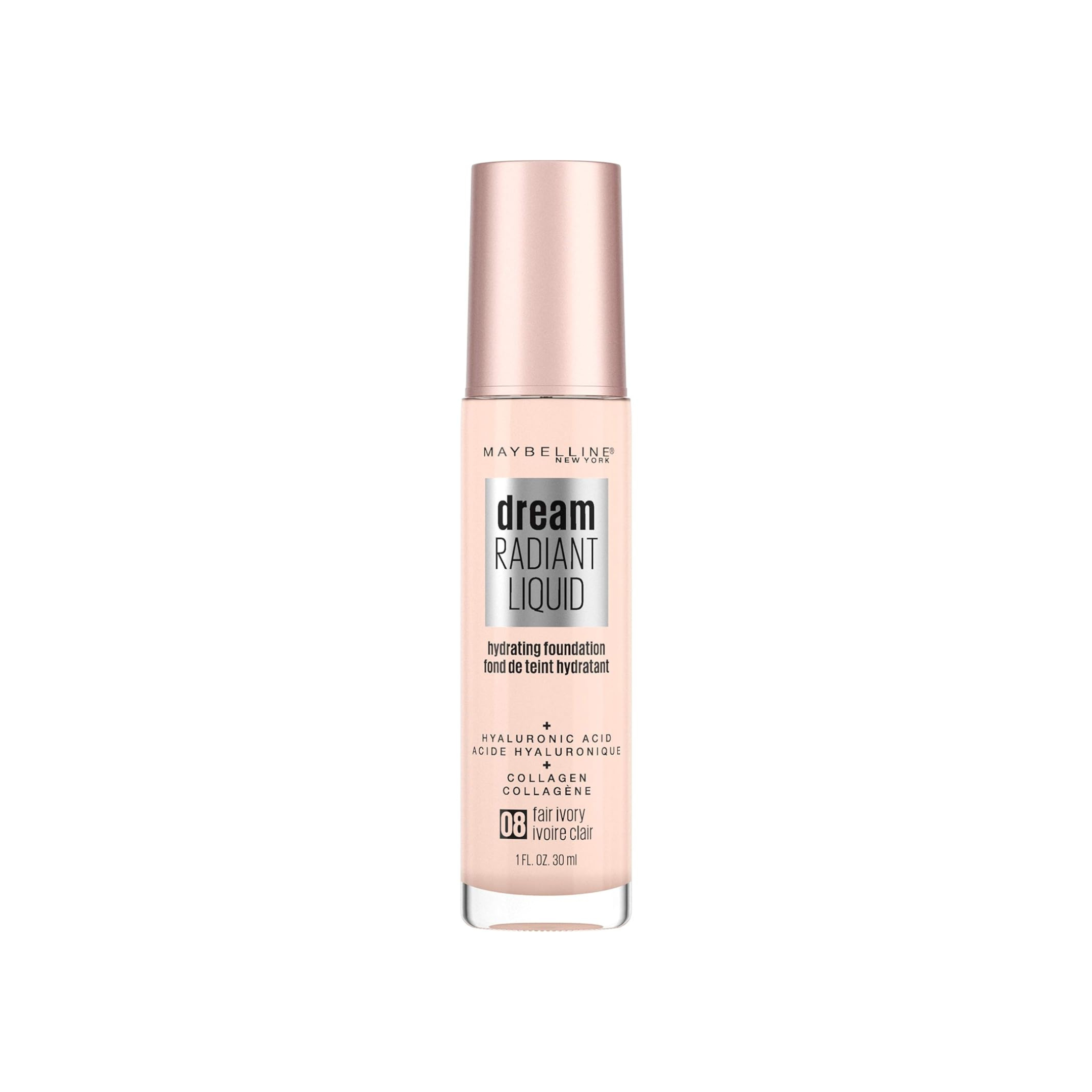 Maybelline Dream Radiant Liquid Medium Coverage Hydrating Makeup, Lightweight Liquid Foundation, Sandy Beige, 1 Fl; Oz