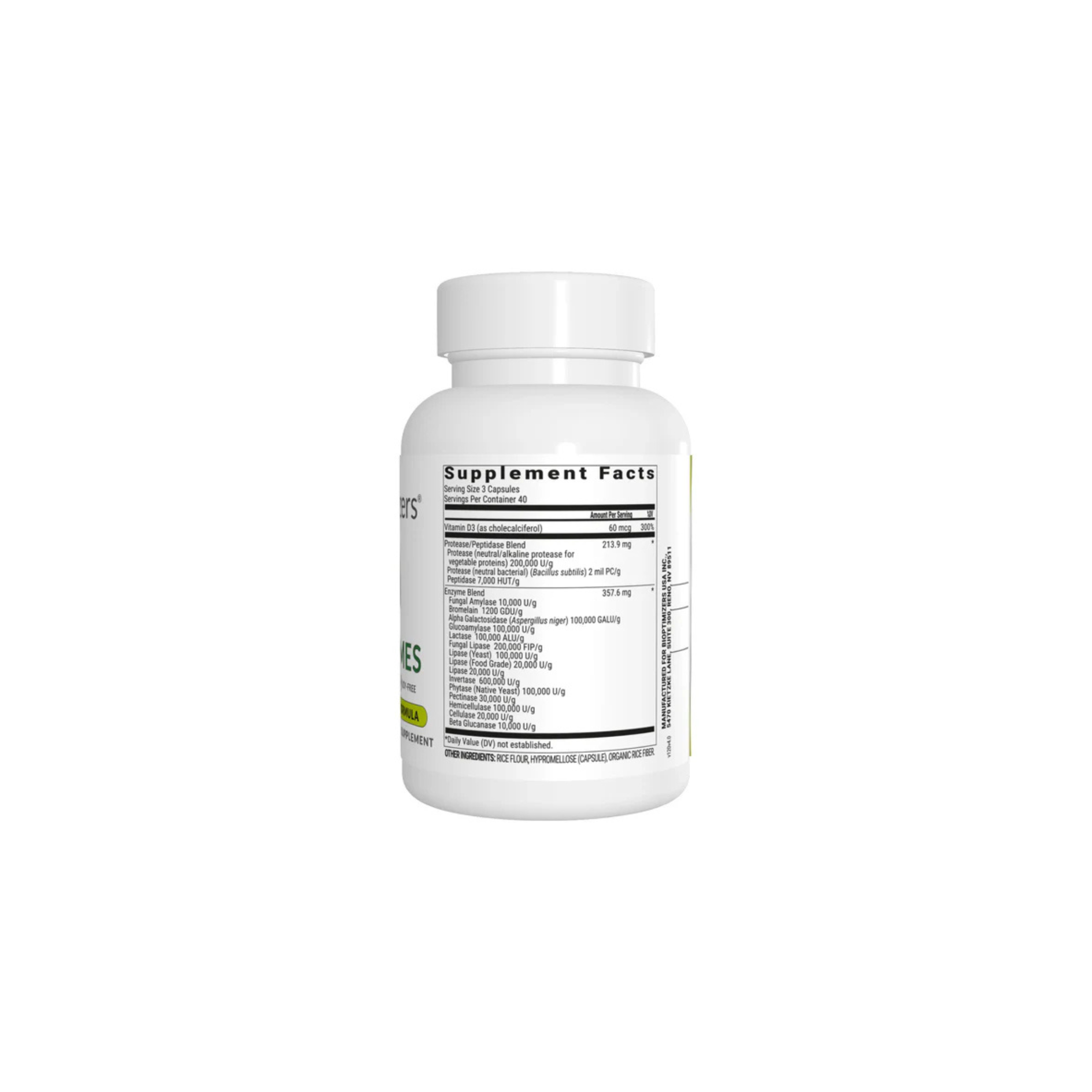 BiOptimizers Masszymes DIGESTIVE ENZYME SUPPLEMENTS