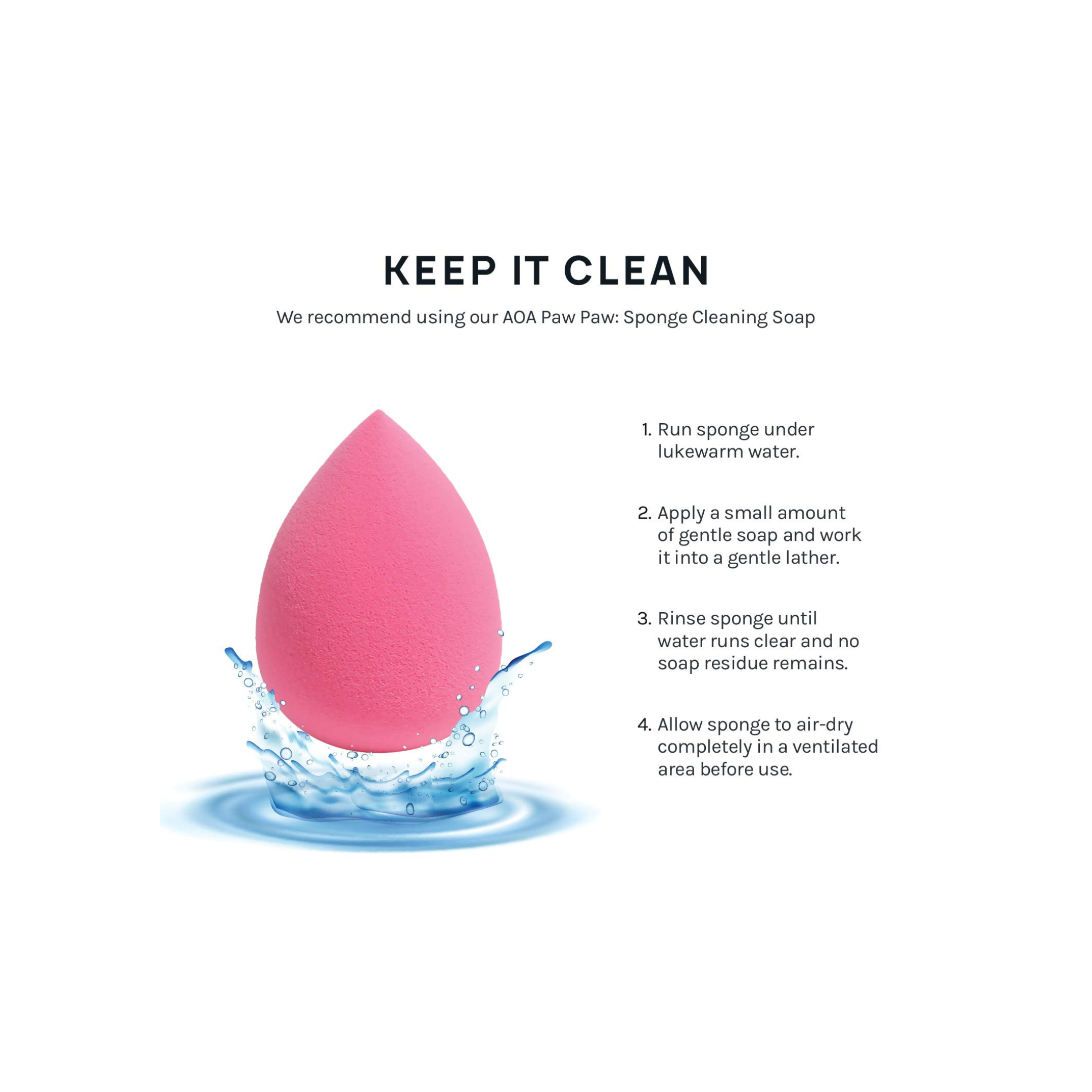 AOA Studio Collection Makeup Sponge Set Makeup Blender Latex Free and High-definition Set of 6 Makeup Blender For Powder Cream and Liquid, Super Soft Wonder Blender Beauty Cosmetic