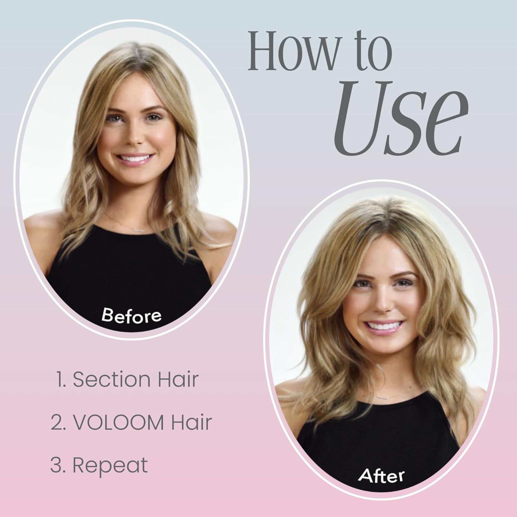 Voloom Petite 1-Inch Professional Volumizing Hair Iron | Increase Hair Volume, Ceramic Hair Volumizing Tool, Hair Waver | Adjustable Temperature, Swivel Cord, Auto Shut-Off, Lasting Volume