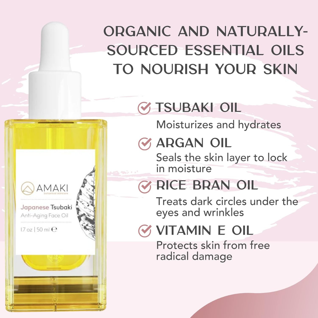 Japanese Tsubaki Anti Aging Face Oil (50 ML) - Organic Gifts for Women