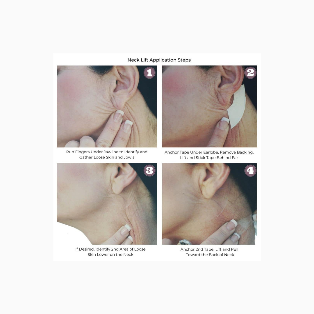 Bring It Up Instant Neck Lift Tape 30 Day Supply, Transparent Neck Lifting Anti Wrinkle Stickers