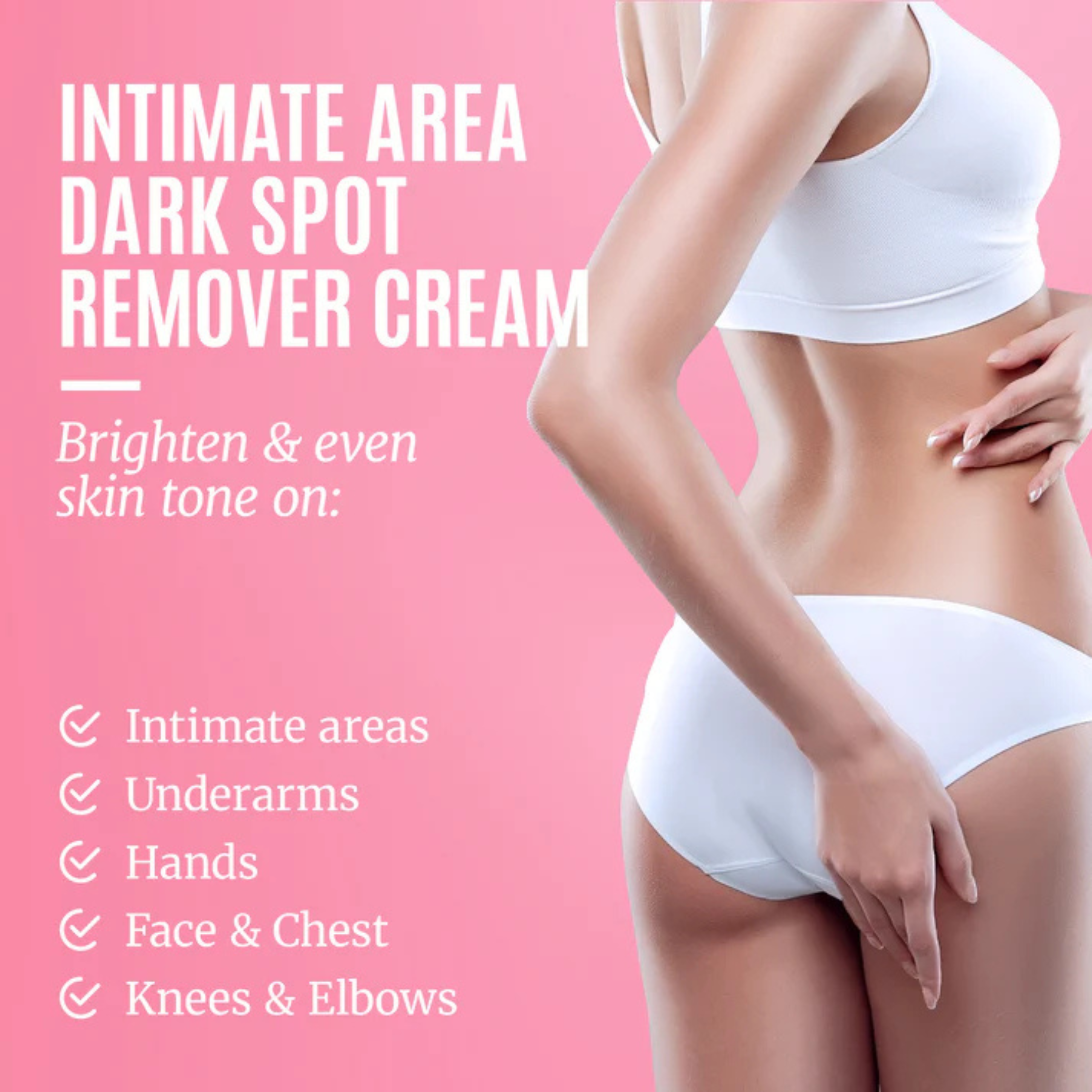 Divine Derriere Intimate Dark Spot Remover for Body, Face, Bikini and Sensitive Areas - Skin Bleaching Cream for Intimate Areas Contains Mulberry Extract, Arbutin Pretty Privates Peptide