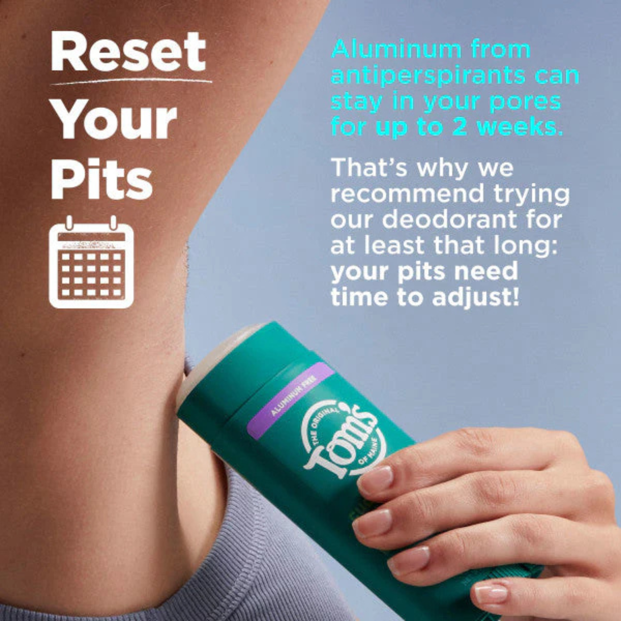 Tom's of Maine Long-Lasting Aluminum-Free Natural Deodorant for Women, Wild Lavender, 2.25 oz. 3-Pack (Packaging May Vary)