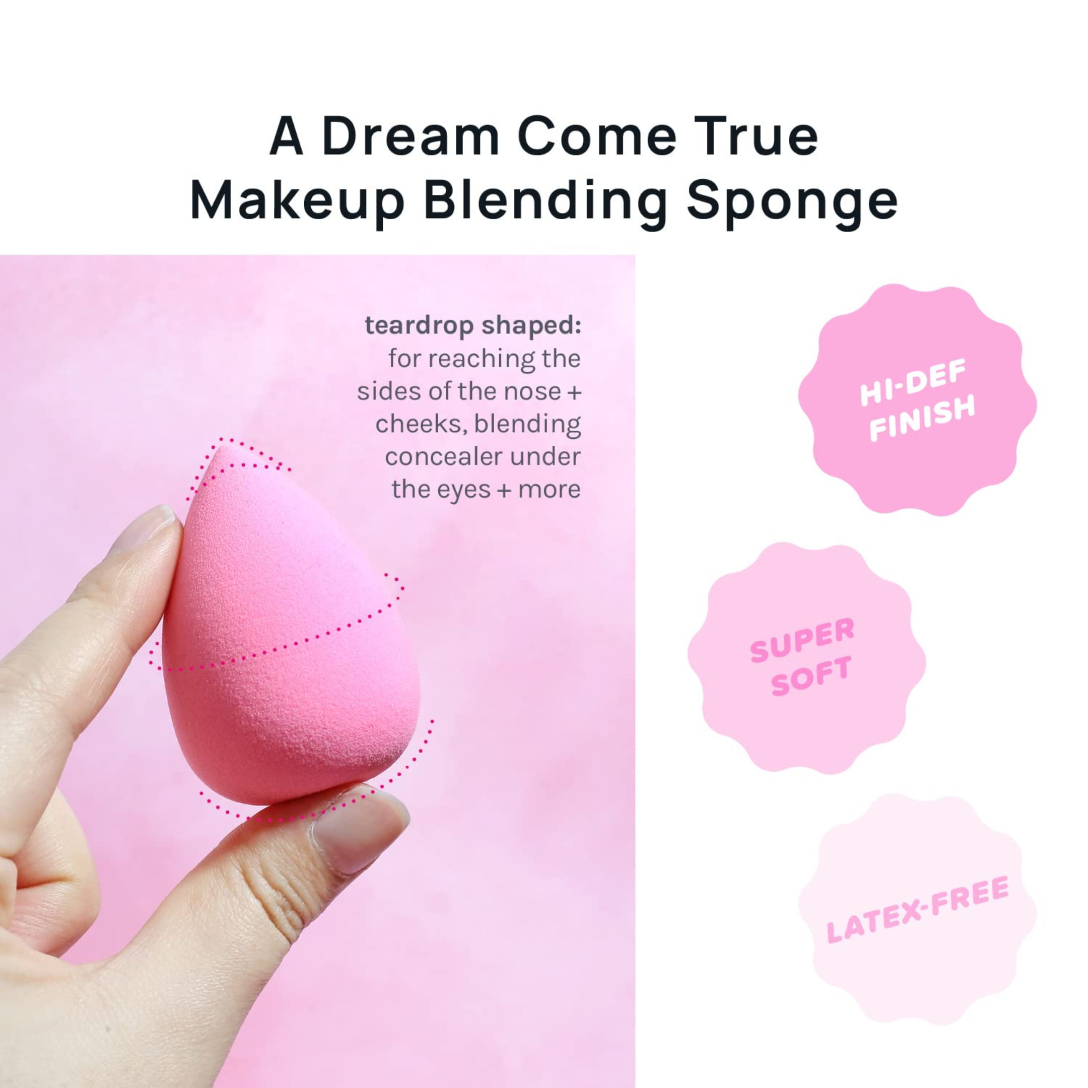AOA Studio Collection Makeup Sponge Set Makeup Blender Latex Free and High-definition Set of 6 Makeup Blender For Powder Cream and Liquid, Super Soft Wonder Blender Beauty Cosmetic