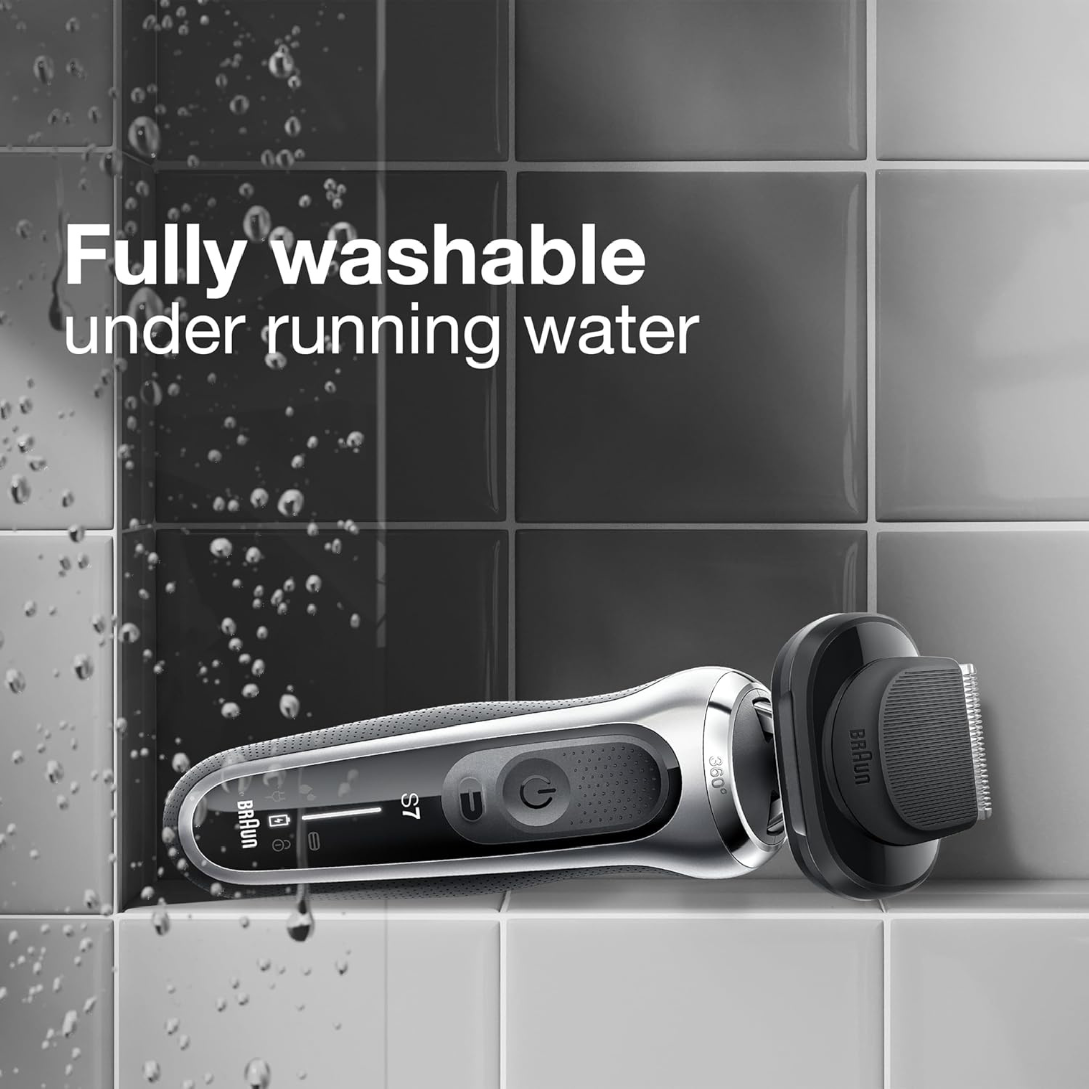 Braun EasyClick Beard Trimmer Attachment for Series 5, 6 and 7 Electric Razors, Compatible with Electric Shavers 5018s, 5020s, 6075cc, 7071cc, 7075cc, 7085cc, 7020s, 5050cs, 6020s, 6072cc, 7027cs