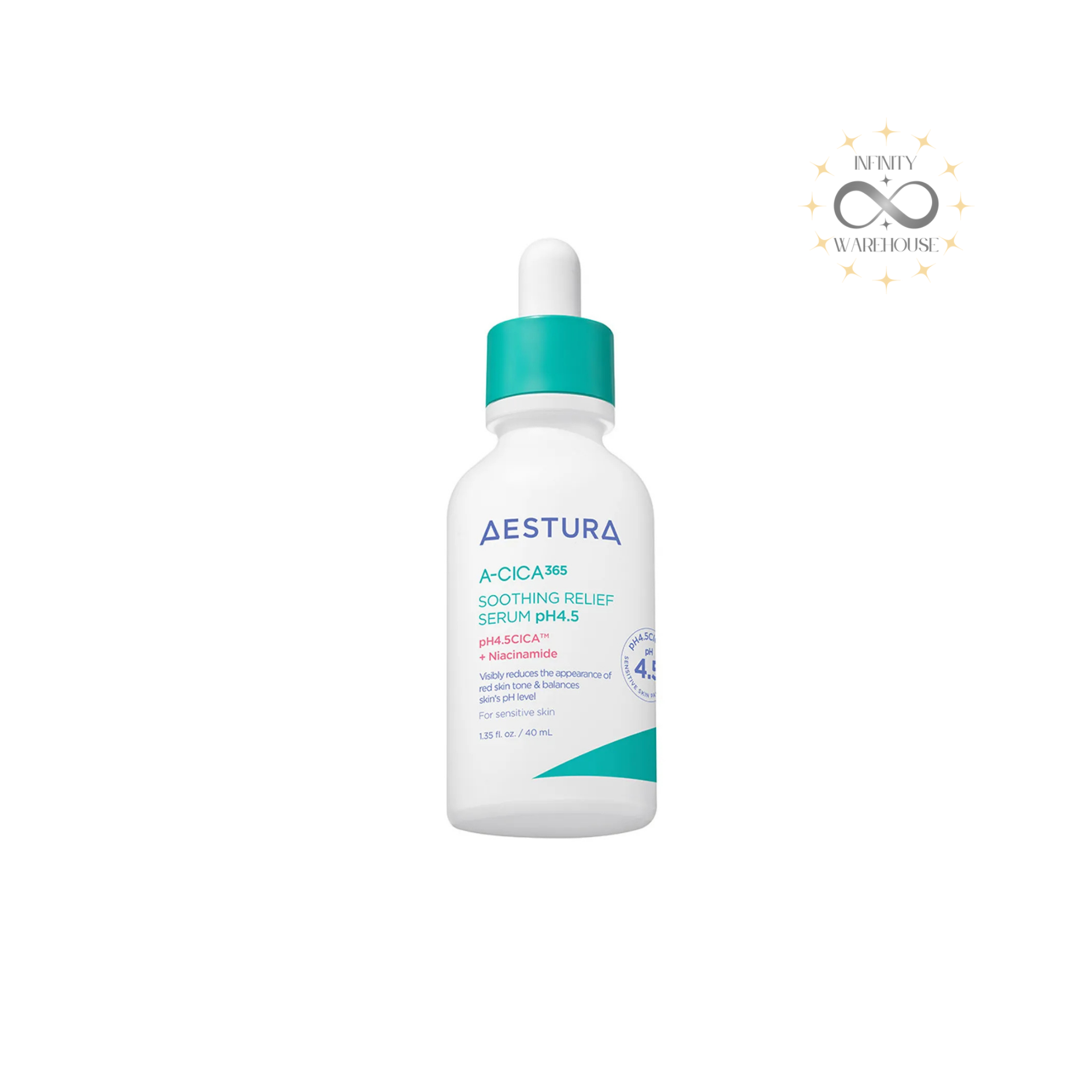 AESTURA A-CICA 365 Soothing Relief Serum pH4.5 40ml Korean cica serum for sensitive redness-prone skin
