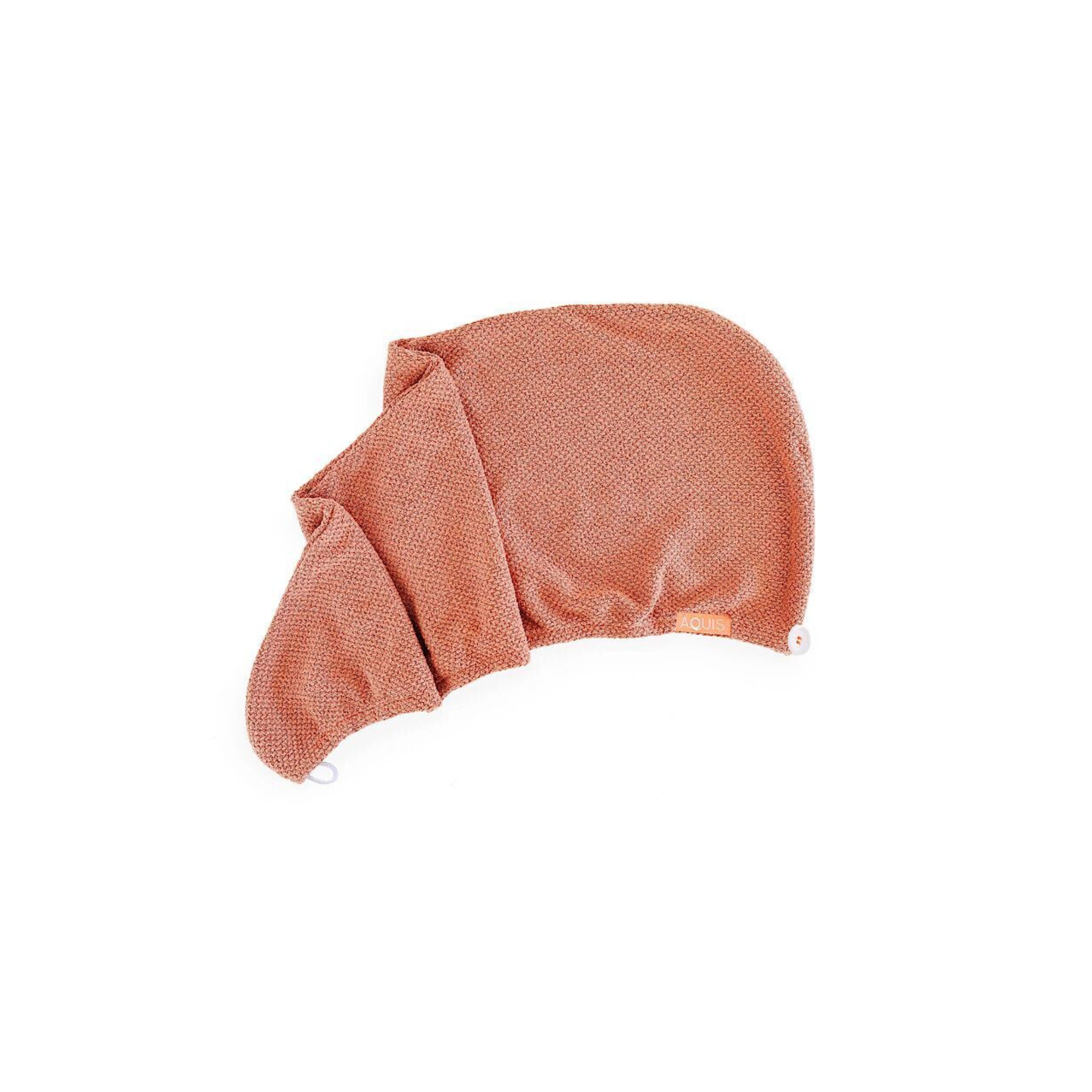 AQUIS COPPER SURE Rapid Dry Microfiber Hair Wrap, Button-Loop Closure Turban Shape, Odor-Resistant Clean Towel Technology, Ultra-Absorbent for Healthier Hair Drying, (10"" x 29"")