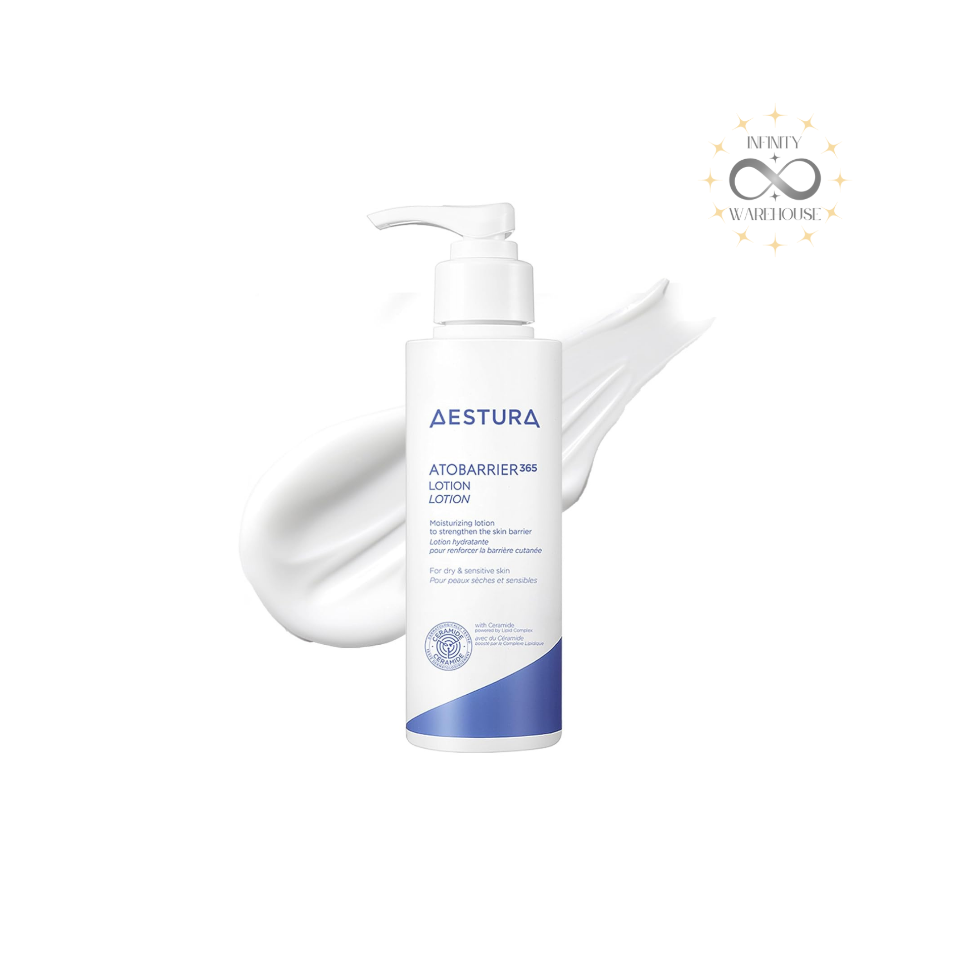 AESTURA Atobarrier 365 Lotion 150ml Korean lightweight ceramide lotion with DermaOn technology for sensitive dry skin barrier repair
