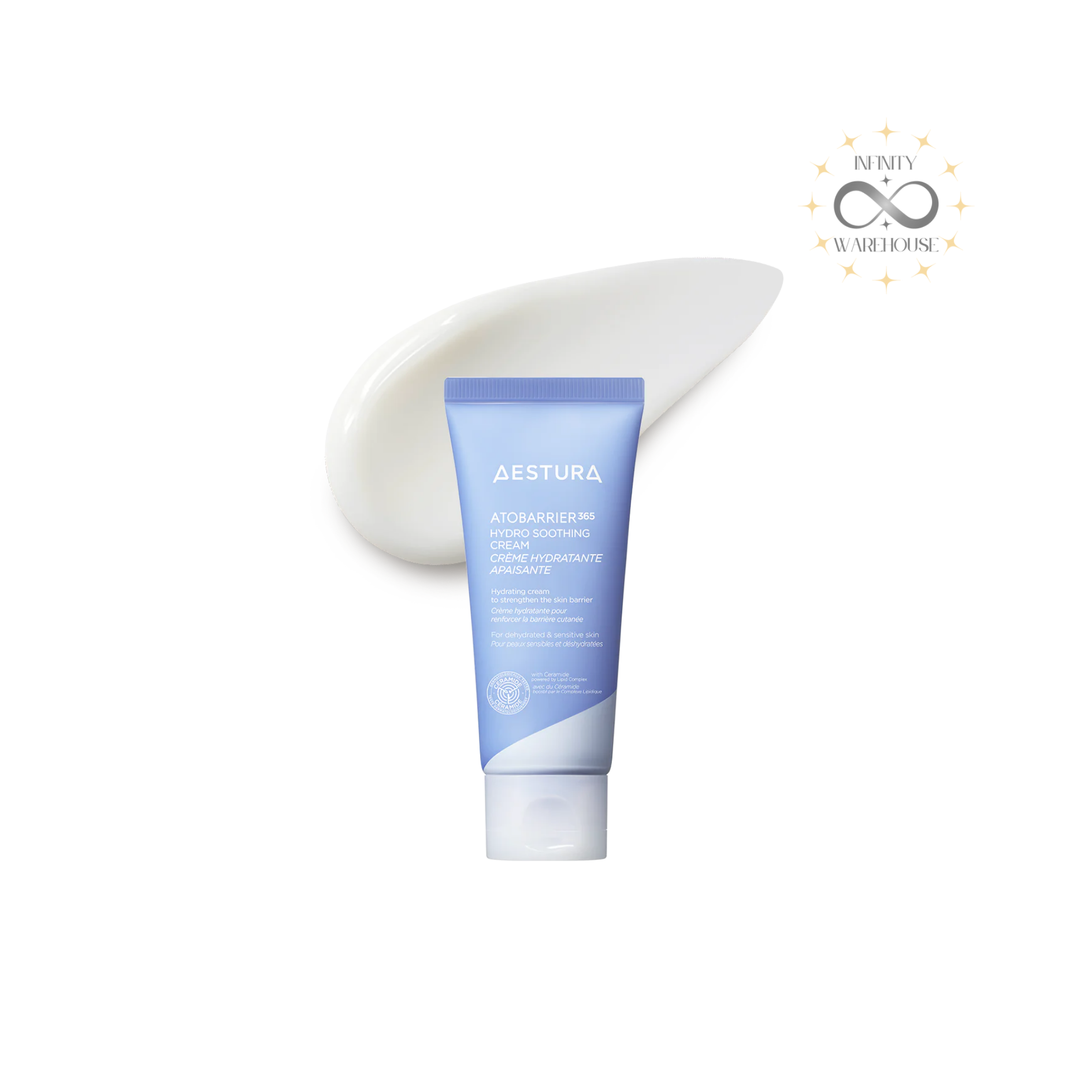 AESTURA Atobarrier 365 Hydro Soothing Cream 60ml Korean lightweight gel moisturizer with trehalose and ceramides for sensitive skin
