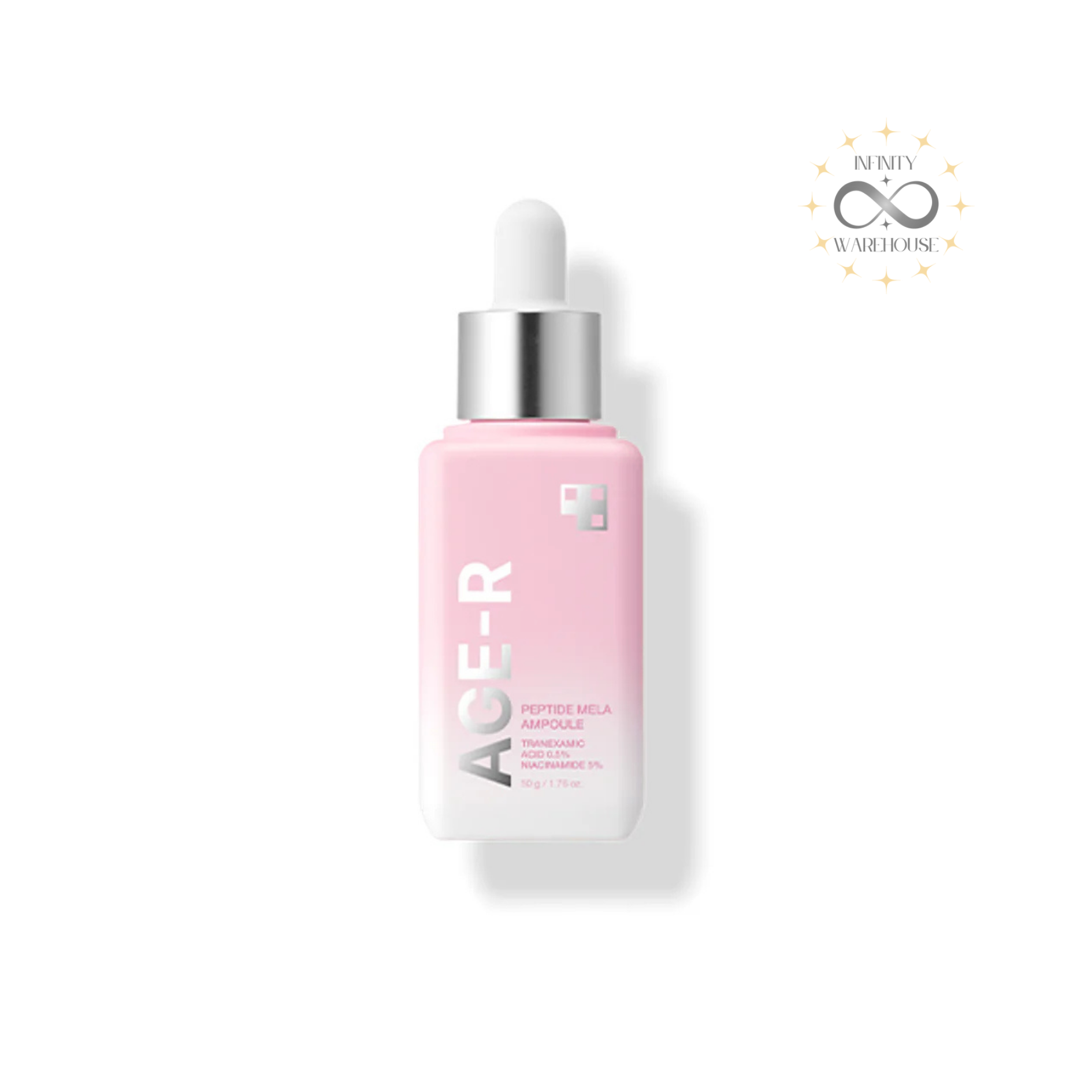 MEDICUBE Age-R Peptide Mela-Ampoule 50g with 5% niacinamide, 0.5% tranexamic acid, 5 peptides complex, glutathione, madecassoside and AGEAL Dark Spot Care Solution for dark spots removal, hyperpigmentation treatment and skin brightening
