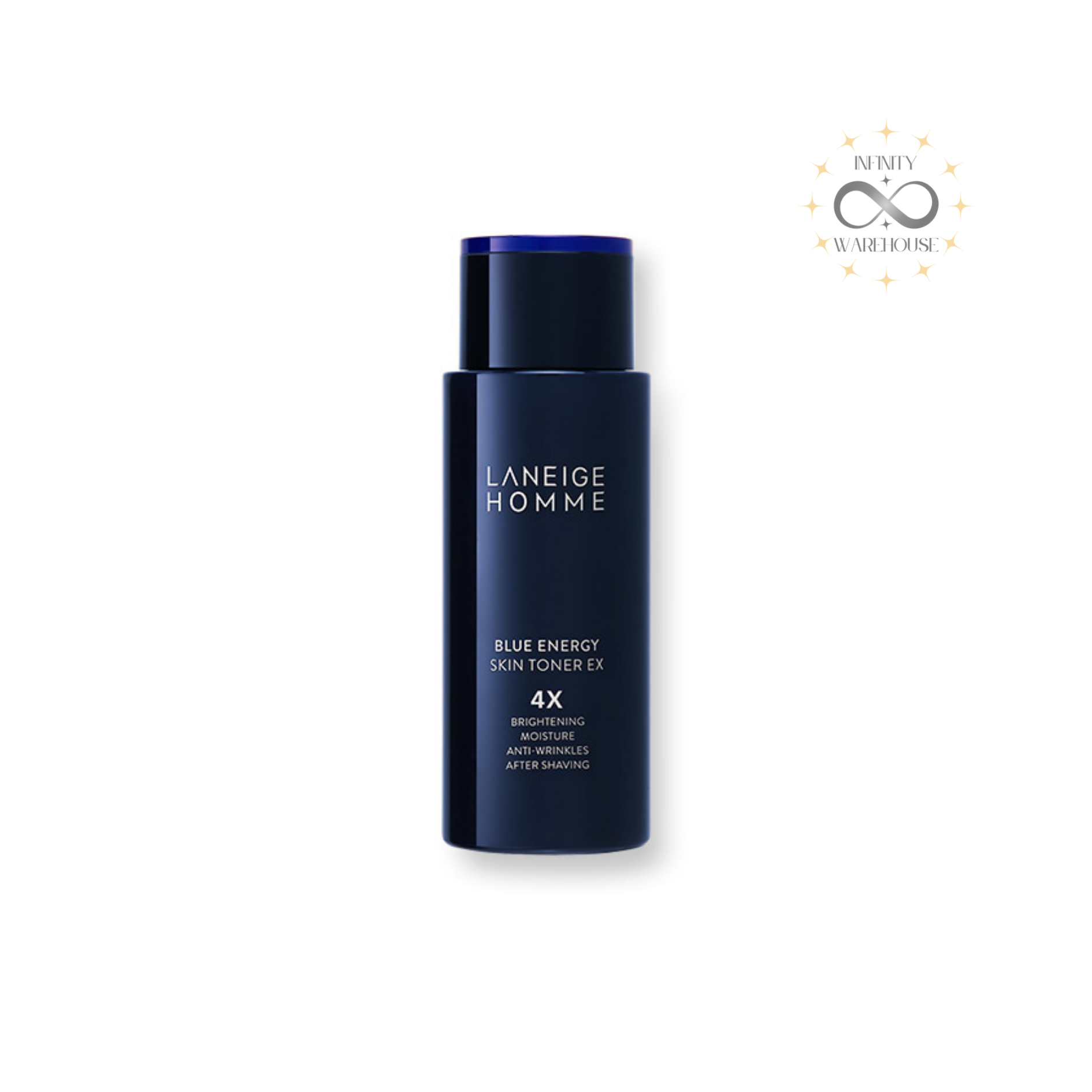 LANEIGE Blue Energy Skin Toner For Men 180ml with 79.5% deep sea water, spirulina extract, gel-type formula for anti-aging care, after-shave soothing and deep hydration
