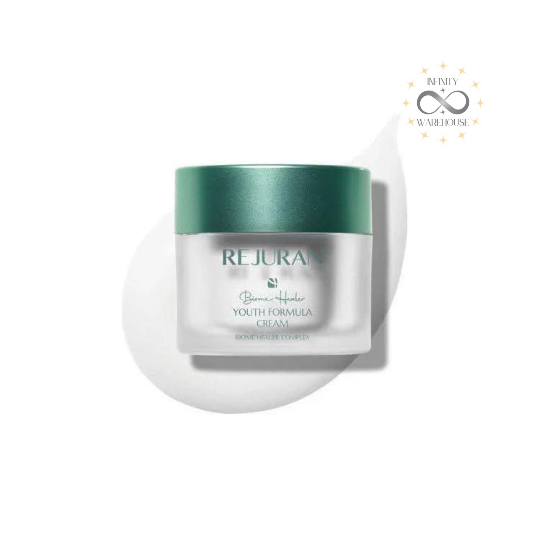 REJURAN Biome Healer Youth Formula Cream 50ml with c-PDRN (polydeoxyribonucleotide), 5 probiotics complex, peptides, ceramides, niacinamide, panthenol, 4 types skin microbiome, hydrolyzed collagen, adenosine and barrier-repairing formula for anti-aging care, skin elasticity improvement, microbiome restoration, UV damage repair and dual functionality whitening and wrinkle improvement
