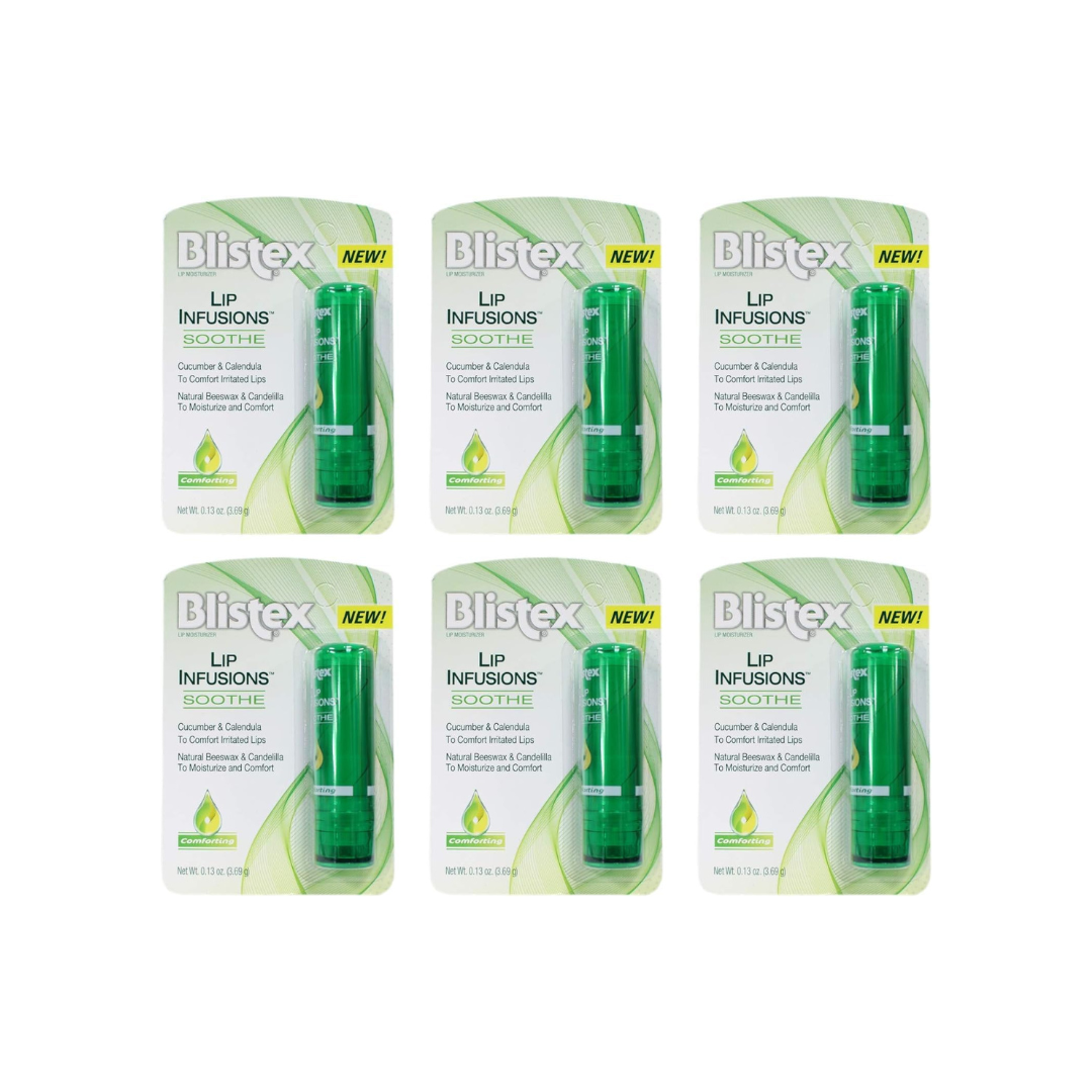 Blistex Lip Infusions Soothe Lip Moisturizer 0.13 Ounce (6 Pack)