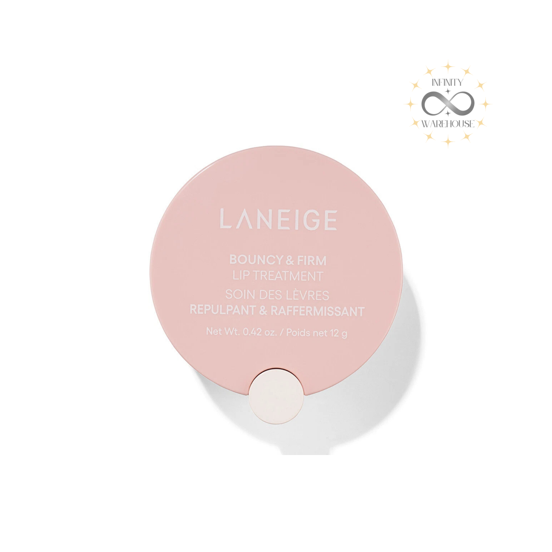 LANEIGE Bouncy & Firm Lip Treatment 12g with Peony & Collagen Complex, ceramide capsules, 5D hyaluronic acid, peptides and hydrolyzed collagen for lip plumping, firming, hydration and smoothing

