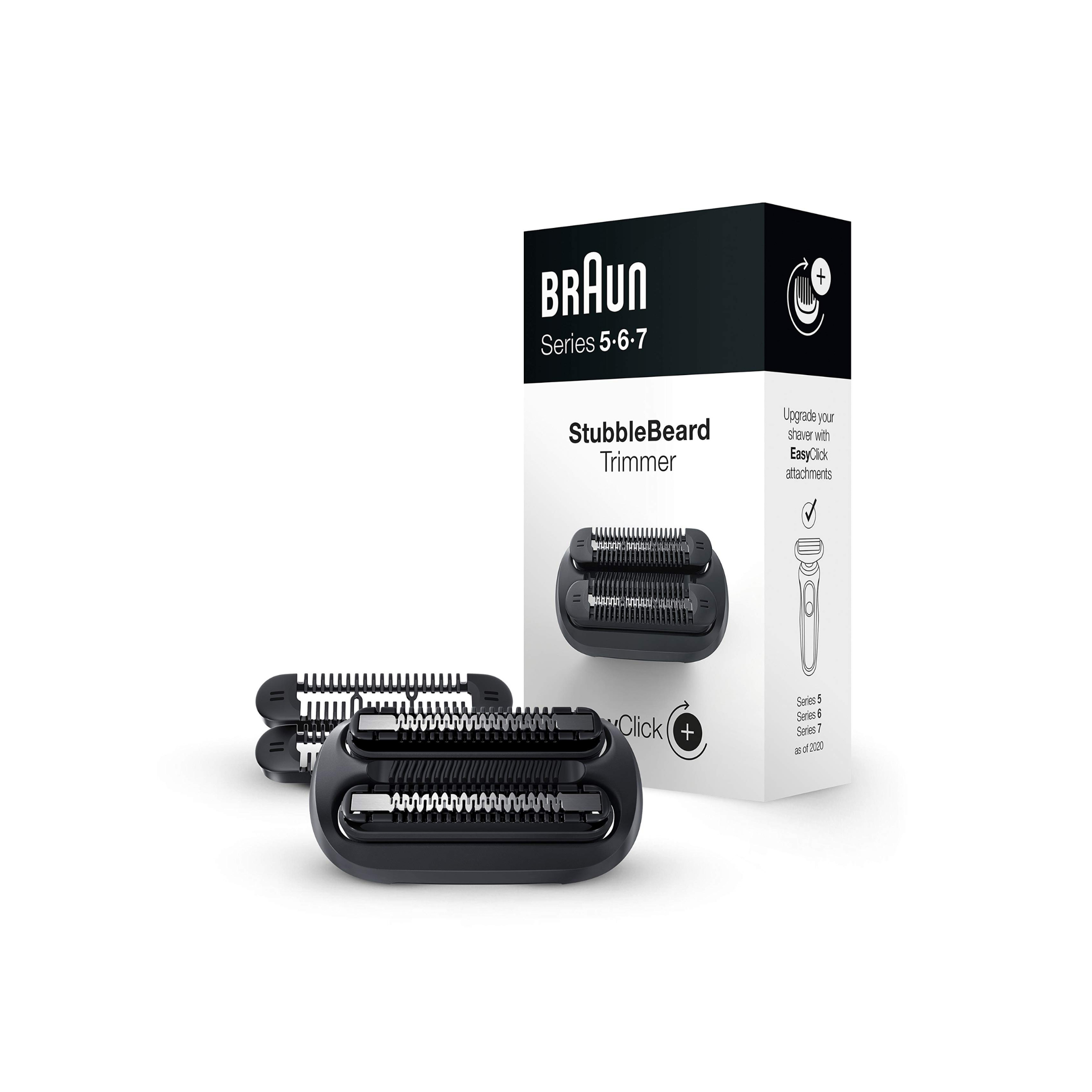Braun EasyClick Beard Trimmer Attachment for Series 5, 6 and 7 Electric Razors, Compatible with Electric Shavers 5018s, 5020s, 6075cc, 7071cc, 7075cc, 7085cc, 7020s, 5050cs, 6020s, 6072cc, 7027cs