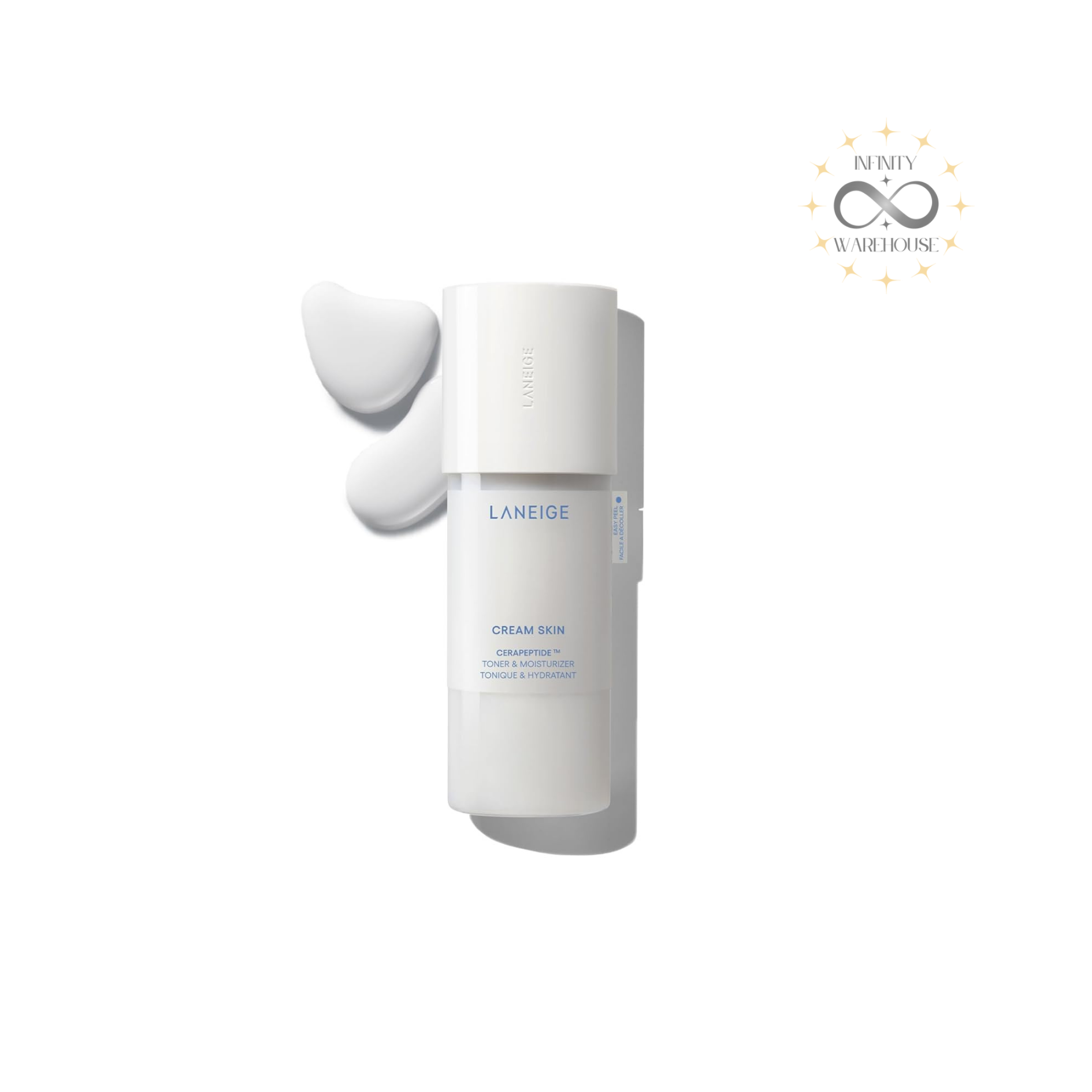LANEIGE Cream Skin Cerapeptide™ Refiner 170ml with ceramide NP, Acetyl Tetrapeptide-11, meadowfoam seed oil, camellia japonica flower extract and 836% instant hydration for deep moisturization, skin barrier strengthening and firmness improvement
