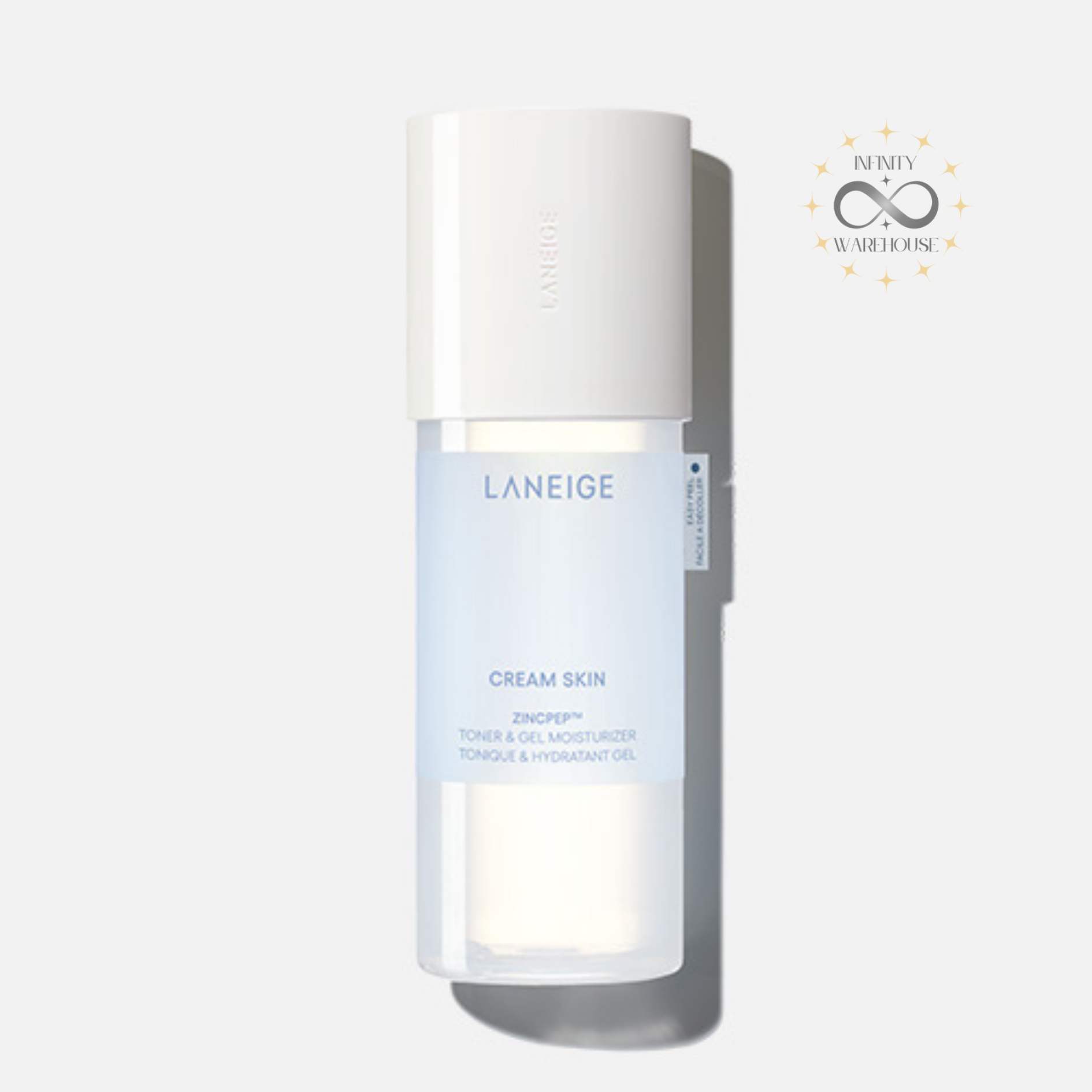LANEIGE Cream Skin Zincpep™ Toner & Gel Moisturizer 170ml with zinc gluconate, niacinamide, ginkgo biloba leaf extract, ceramide NP and Acetyl Tetrapeptide-11 for oil control, sebum regulation and cooling hydration
