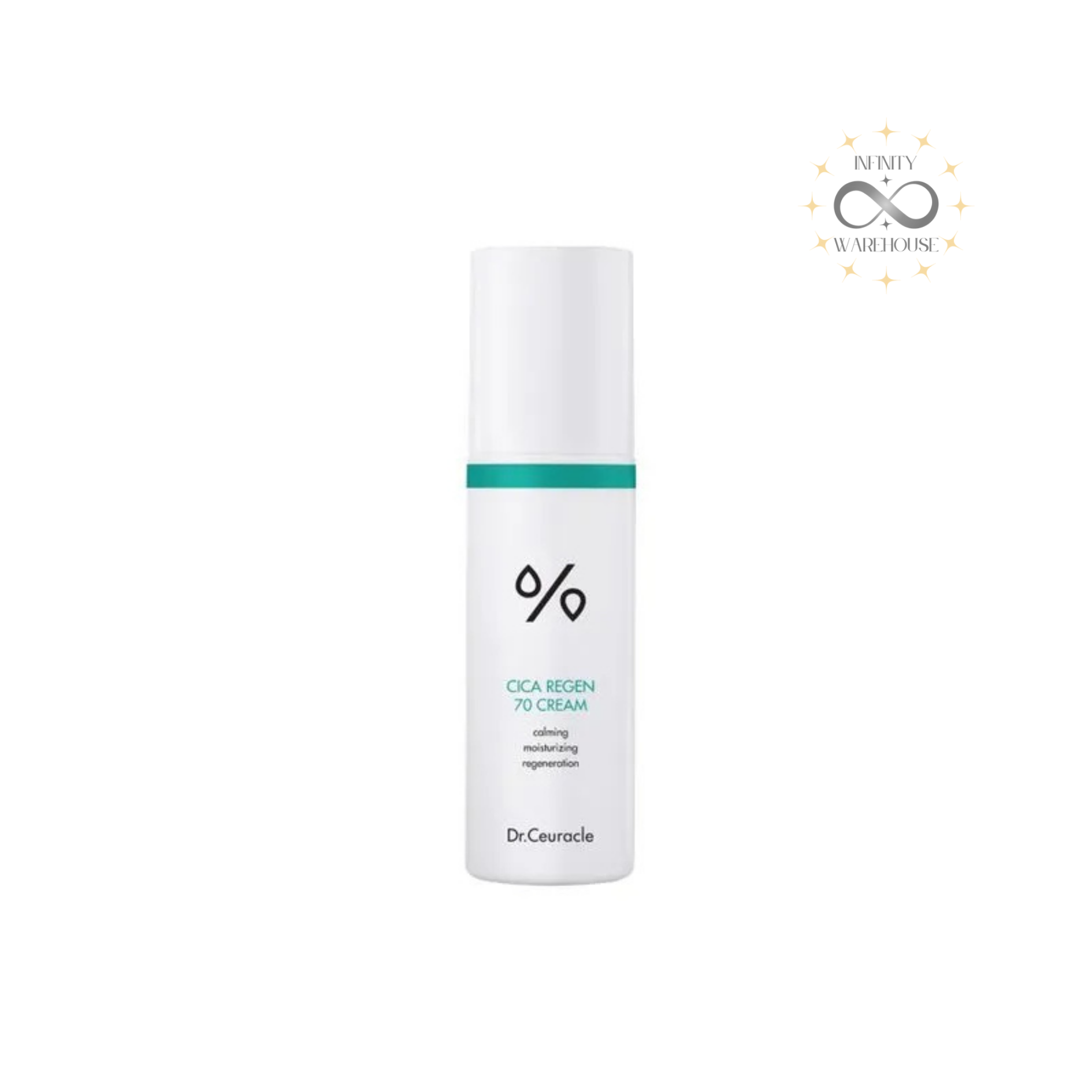 Dr.Ceuracle Cica Regen 70 Cream 50ml with 70% centella asiatica extract, madecassoside, kiwi extract and shea butter for sensitive skin barrier repair, deep hydration and soothing care
