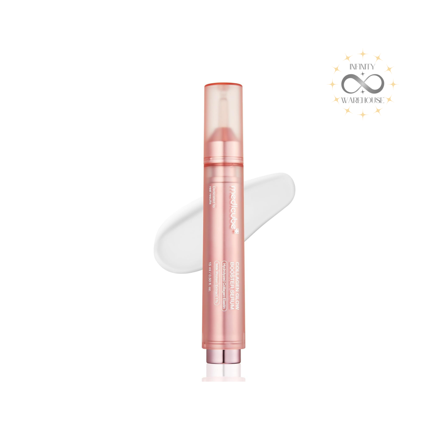 MEDICUBE Collagen Glow Bubble Serum 15ml with 50,000ppm 11 different collagens, elastin, hyaluronic acid and airy mousse formula for instant lifting effect, 24-hour glow, wrinkle reduction and skin firmness improvement
