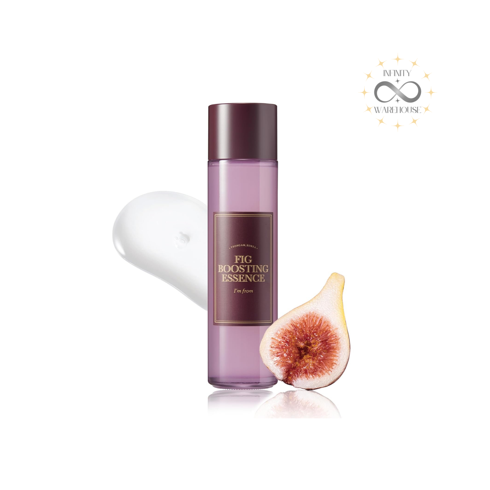 I'm From Fig Boosting Essence 150ml with 62.7% Yeongam fig fruit extract, NMF peptide, amino acid and polyphenol for deep hydration, gentle exfoliation and anti-aging benefits
