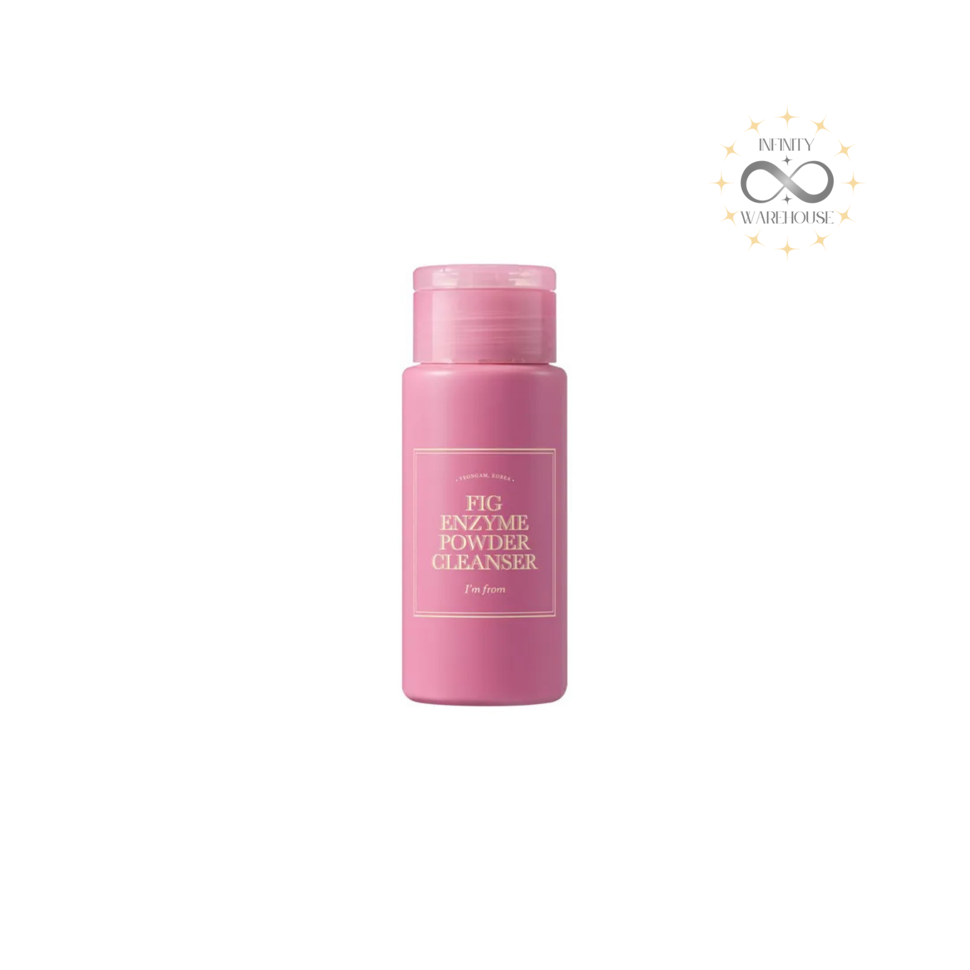 I'm From Fig Enzyme Powder Cleanser 50g with triple enzyme complex including Yeongam fig ficin, papain, lipase, mandelic acid AHA and hyaluronic acid for gentle exfoliation, dead skin removal and pore cleansing
