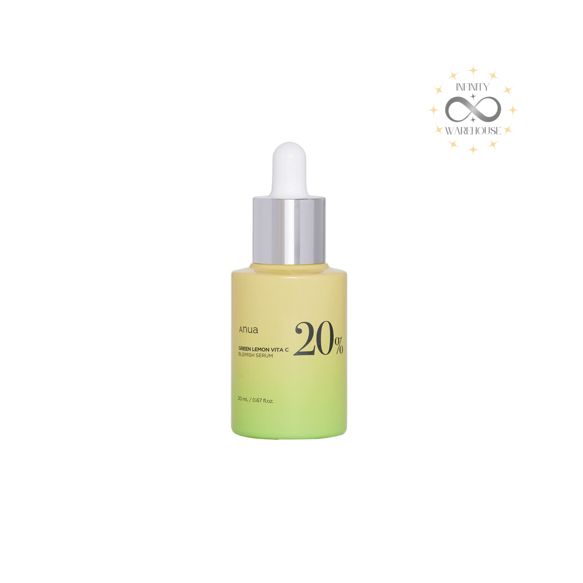 ANUA Green Lemon Vitamin C Blemish Serum 20ml Korean brightening serum with 56% green lemon extract and 20% vitamin C for dark spots hyperpigmentation
