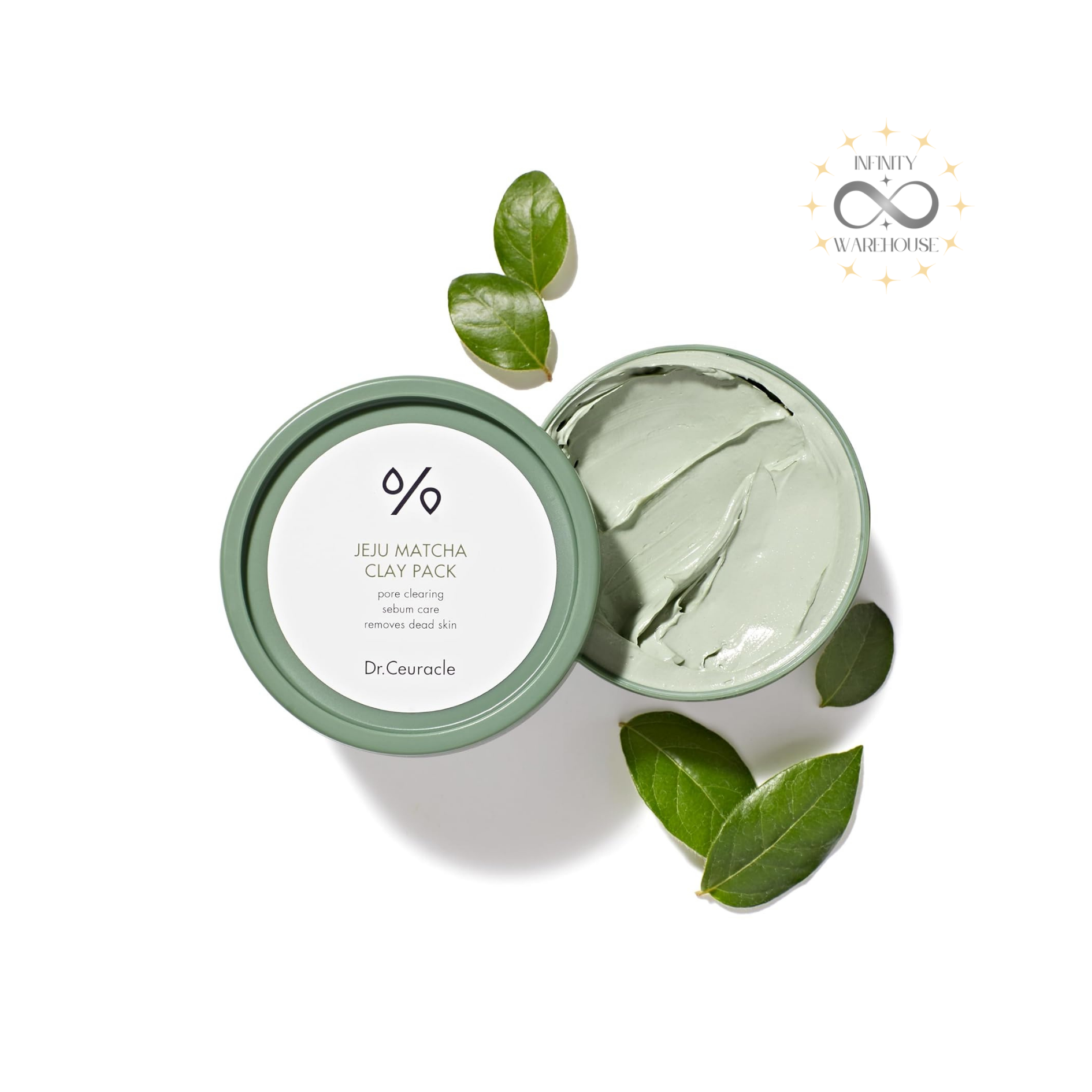 Dr.Ceuracle Jeju Matcha Clay Pack 115g with 3.5% green tea extract, Jeju matcha powder, kaolin and bentonite clay for oily skin purification, pore tightening and sebum control

