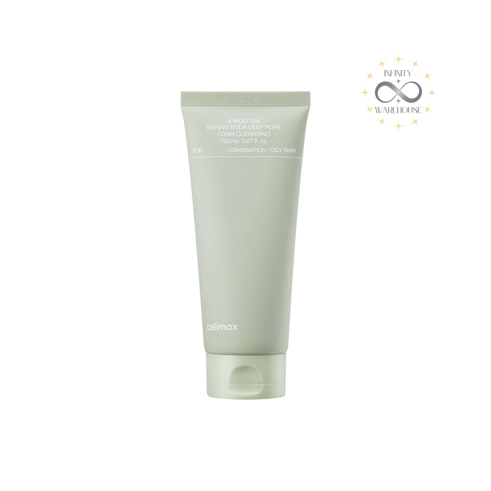 Celimax Jiwoogae Baking Soda Deep Pore Foam Cleansing 150ml with baking soda particles, salicylic acid and centella asiatica for deep pore cleansing, blackhead removal and sebum control
