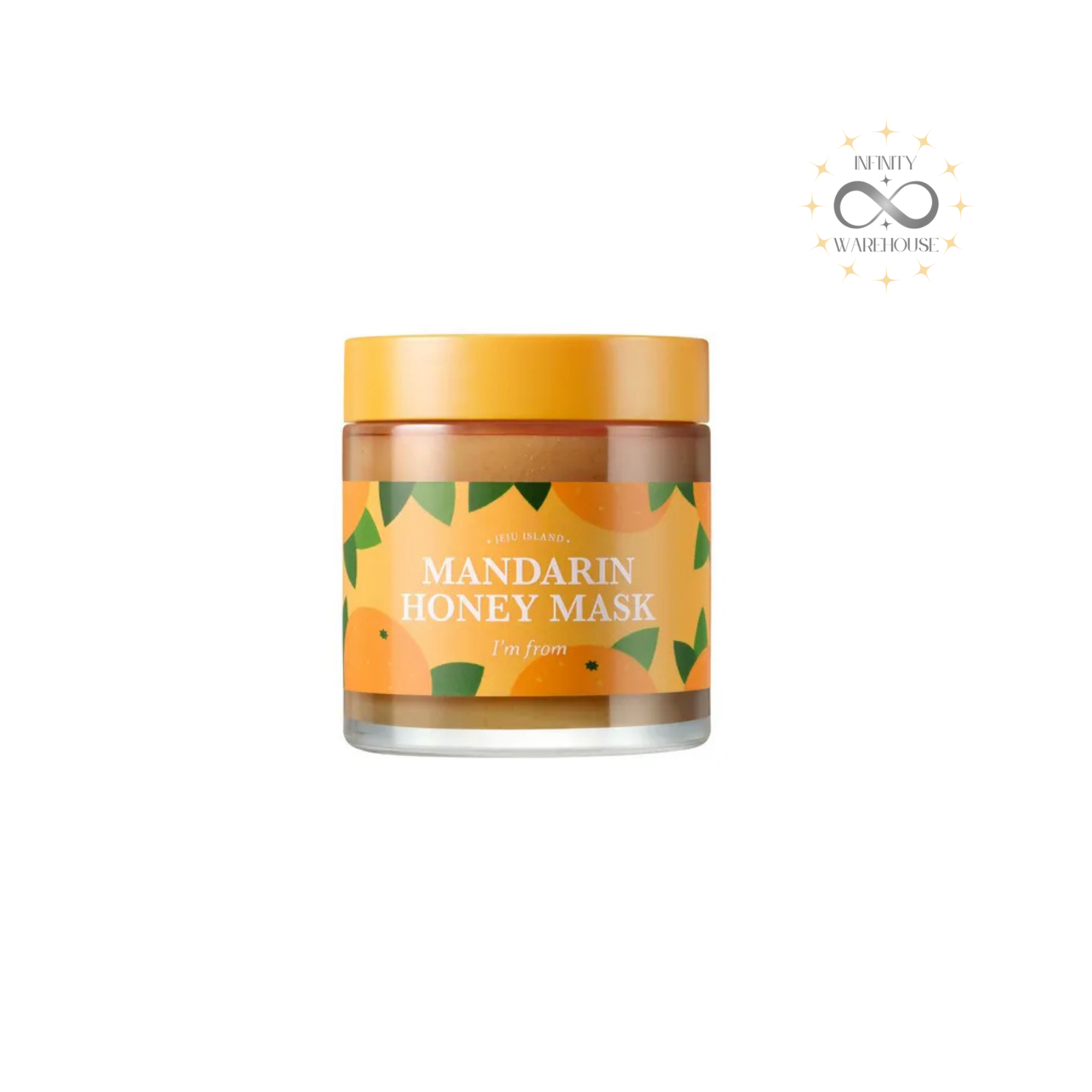 I'm From Mandarin Honey Mask 120g with 38.7% Jeju mandarin blossom honey, mandarin peel powder and natural citrus extracts for dullness rescue, hydration and gentle exfoliation
