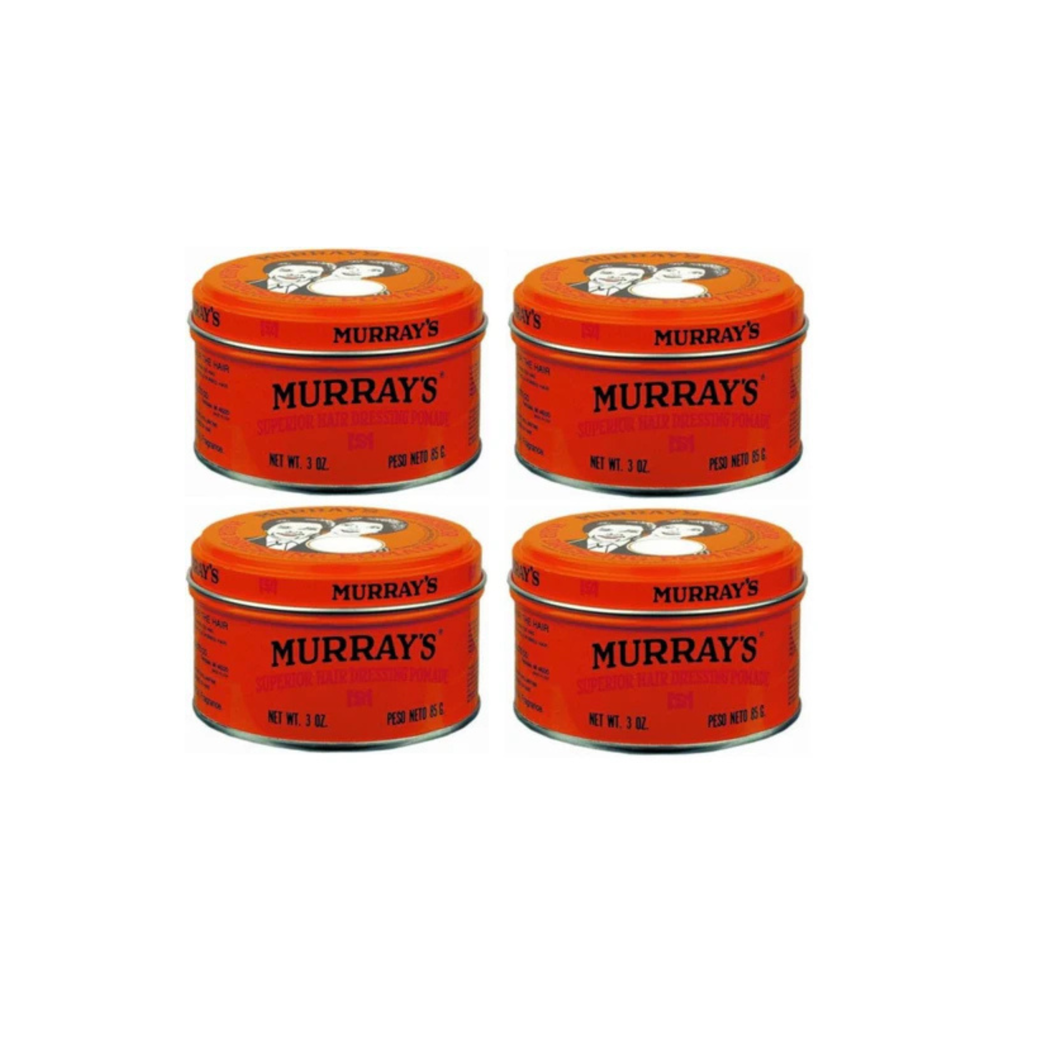 Murray's Hair Dressing Pomade, Superior 3 Ounces (Pack of 4)