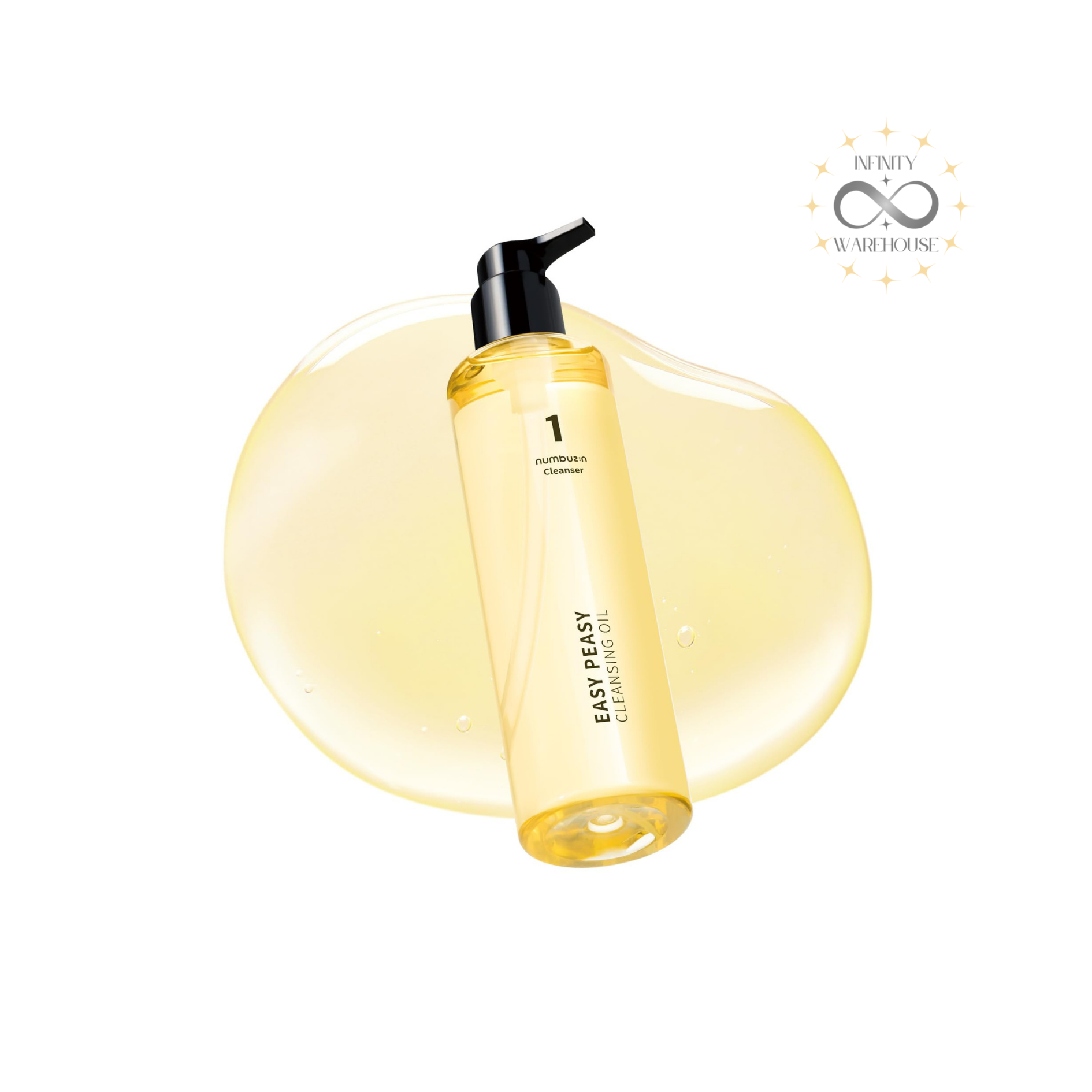 NUMBUZIN No.1 Easy Peasy Cleansing Oil 200ml with 47% corn oil (mimics natural sebum), macadamia ternifolia seed oil, tigernut root oil, sunflower seed oil, tocopheryl acetate and hypoallergenic formula for waterproof makeup removal, blackhead cleansing, sebum control, pore cleansing and sensitive skin care
