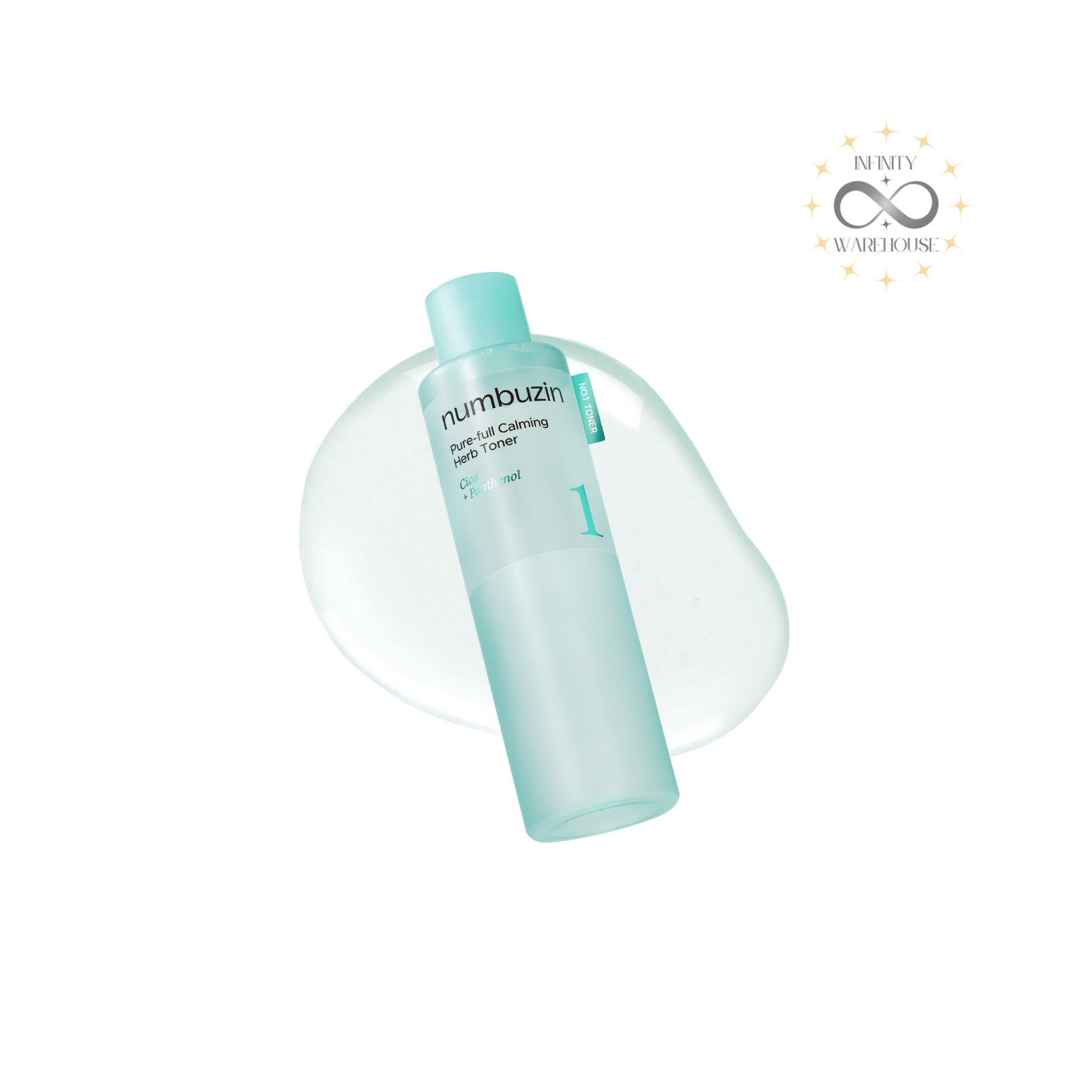 NUMBUZIN No.1 Pure-full Calming Herb Toner 300ml with heartleaf extract (houttuynia cordata), centella asiatica, licorice root extract, hyacinth extract, polygonum multiflorum extract, panthenol, allantoin and low pH formula for sensitive skin soothing, acne-prone skin care, water-oil balance restoration and irritation reduction with 0.0 irritation rate
