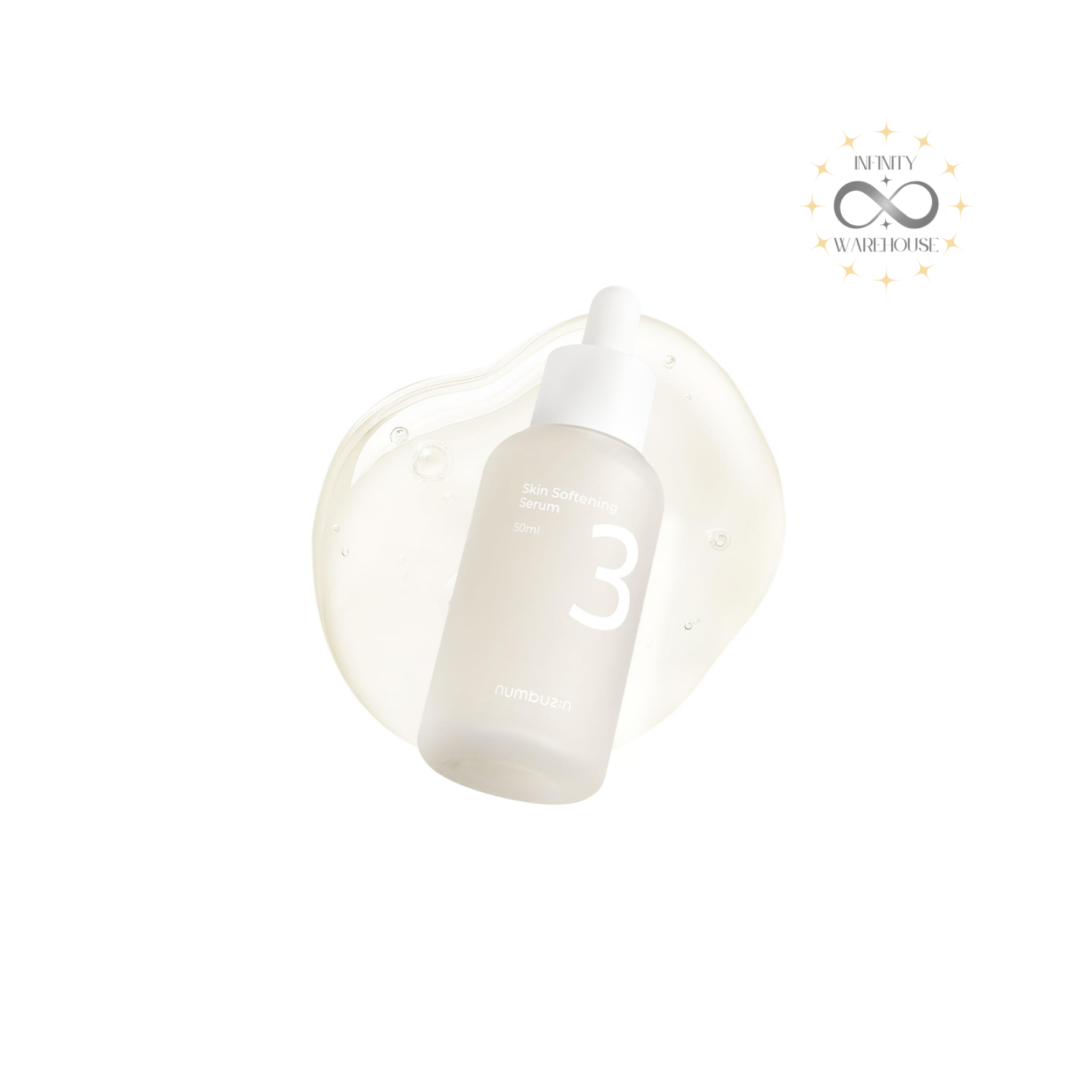 NUMBUZIN No.3 Skin Softening Serum 50ml with 42% bifida ferment lysate, 21% galactomyces ferment filtrate, niacinamide, squalane, silk extract, goat milk extract, sodium hyaluronate, panthenol, adenosine and fermentation synergy formula for skin texture improvement, pore visibility reduction, wrinkle diminishing and skin elasticity enhancement
