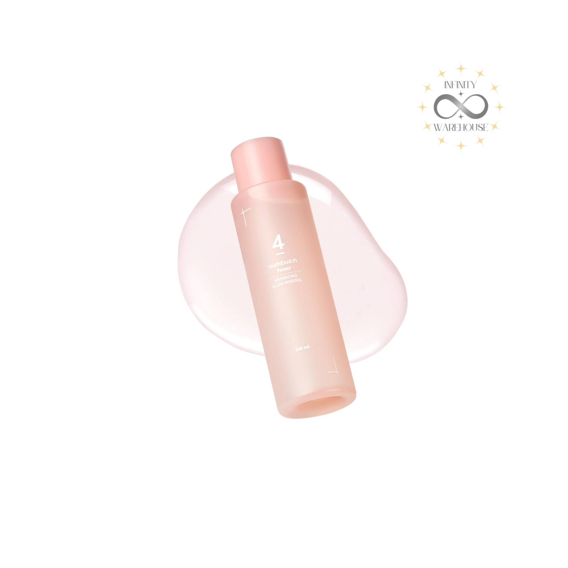 NUMBUZIN No.4 Hydrating Glow Mineral Toner 200ml with 89% thermal water (onsen-sui), 5 types hyaluronic acid, niacinamide, PHA (gluconolactone), betaine salicylate, madecassoside, centella asiatica extract and makeup-boosting formula for deep hydration, sensitive skin care, gentle exfoliation and radiant complexion
