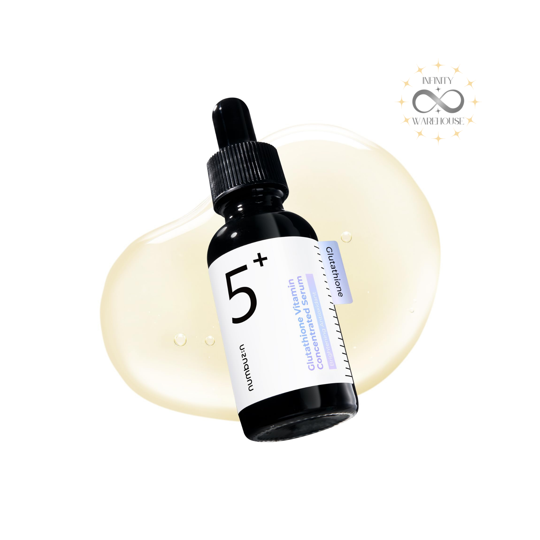 NUMBUZIN No.5 Vitamin Concentrated Serum 30ml with 98% pure glutathione, 5% niacinamide, vitamin C (ascorbic acid), 4% tranexamic acid, alpha-arbutin, vitamin E, coenzyme Q10, 604,074ppm vaccinium vitis-idaea fruit extract, panthenol, hyaluronic acid and glass skin formula for hyperpigmentation reduction, dark spots fading, melanin control, pigmentation improvement and Korean glass skin complexion
