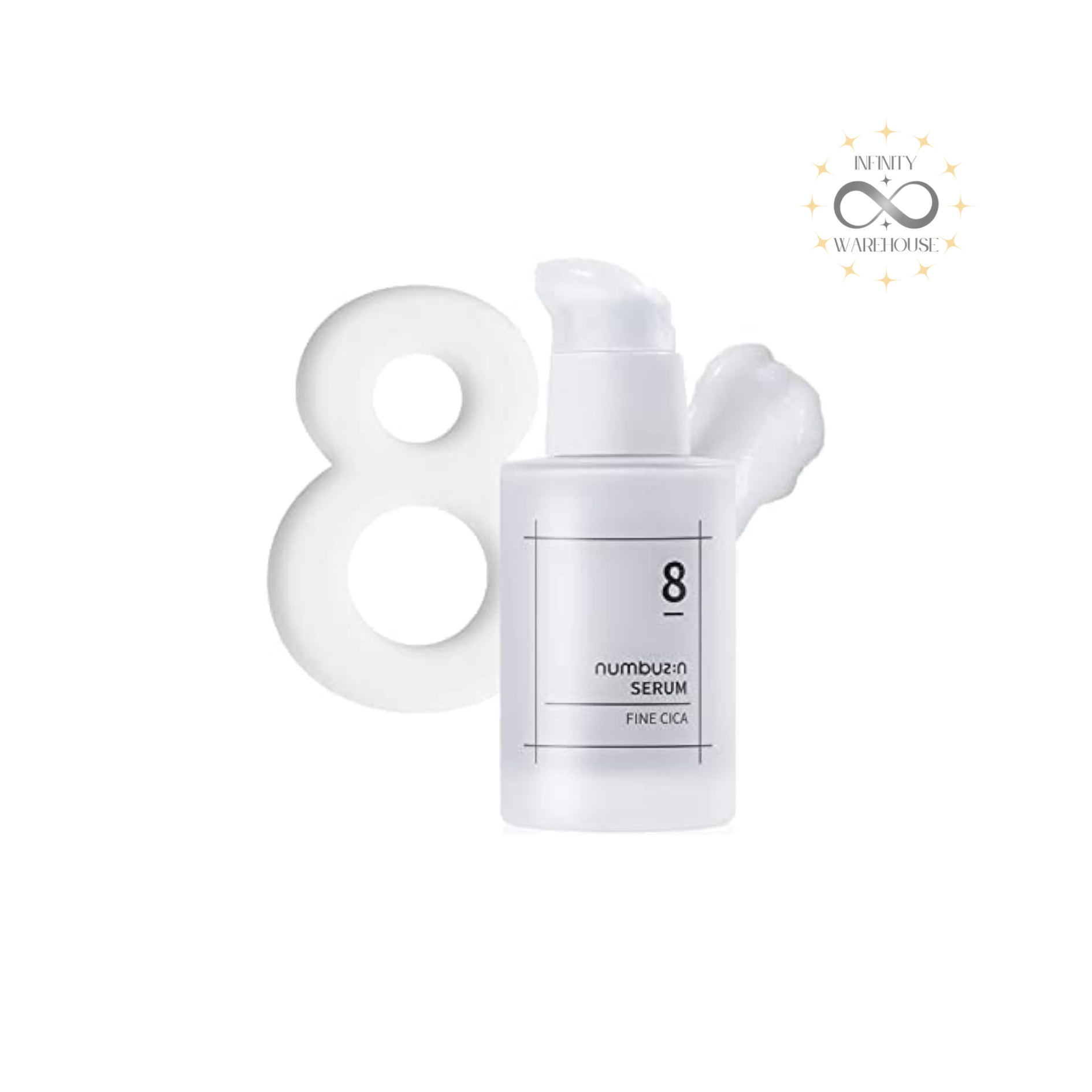 NUMBUZIN No.8 Fine Cica Serum 50ml with 4 types centella asiatica extract (asiaticoside, madecassic acid, asiatic acid, madecassoside), niacinamide, panthenol, oligopeptides, squalane, beta-glucan and thick creamy texture for sensitive skin soothing, redness reduction, skin barrier strengthening and breakout relief

