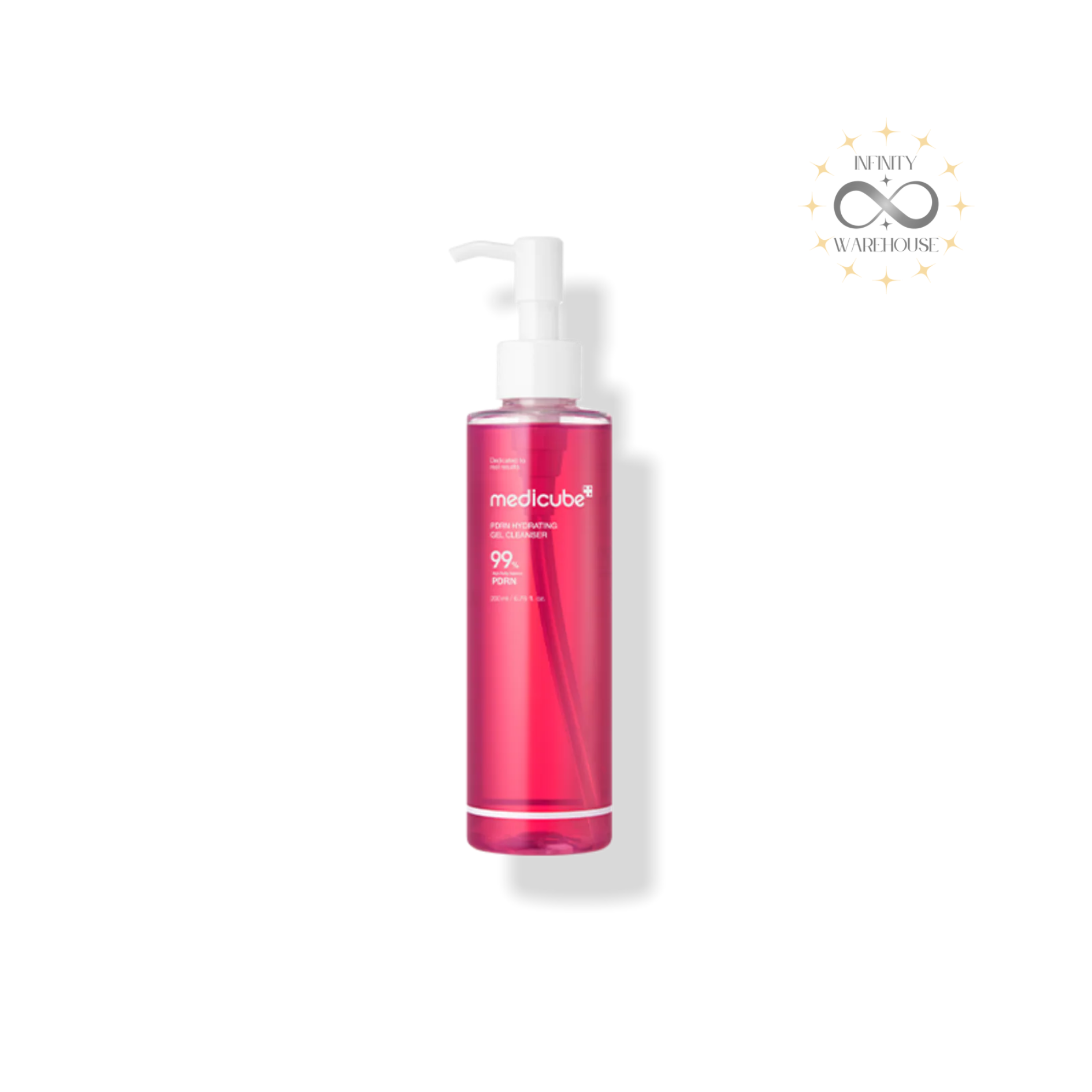 MEDICUBE PDRN Gel to Foam Cleanser 200ml with 99% pure PDRN (salmon DNA), 4th generation LHA, niacinamide, 200-Dalton collagen, Vitamin B12 and gel-to-foam transformation for deep cleansing, blackhead reduction, pore care and skin barrier repair
