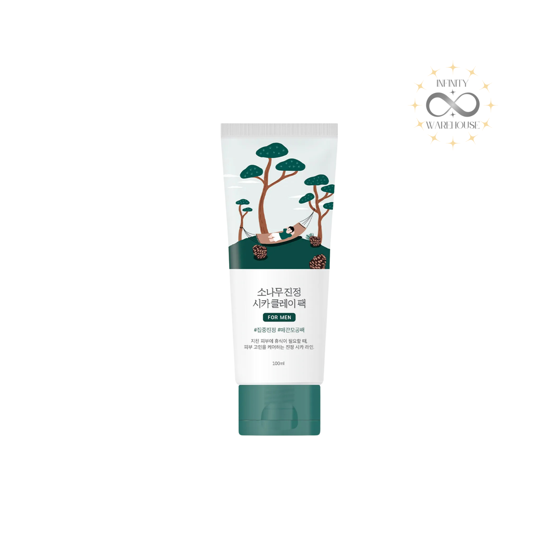 Pine Calming Cica Clay Pack for Men 100ml