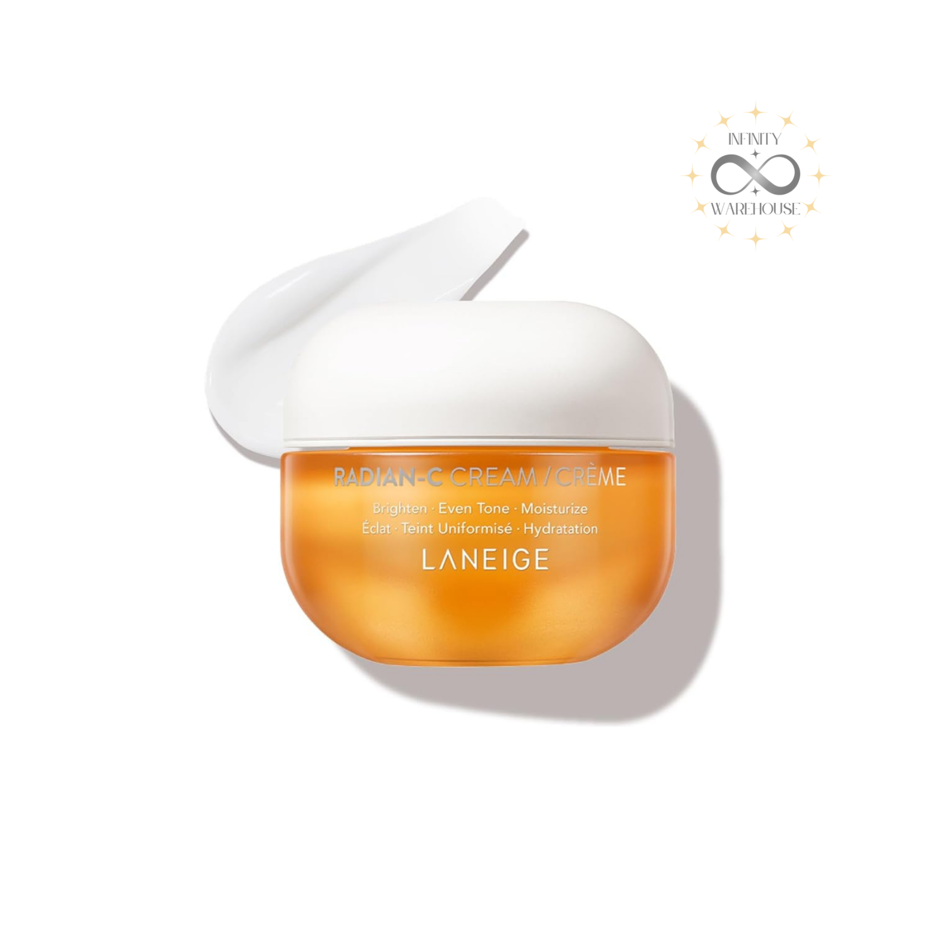 LANEIGE Radian-C Cream 30ml with 8.5% vitamin C derivative, Melasolv, vitamin E, 3-O-ethyl ascorbic acid and thymol trimethoxycinnamate for dark spots reduction, dullness brightening and daily moisturization

