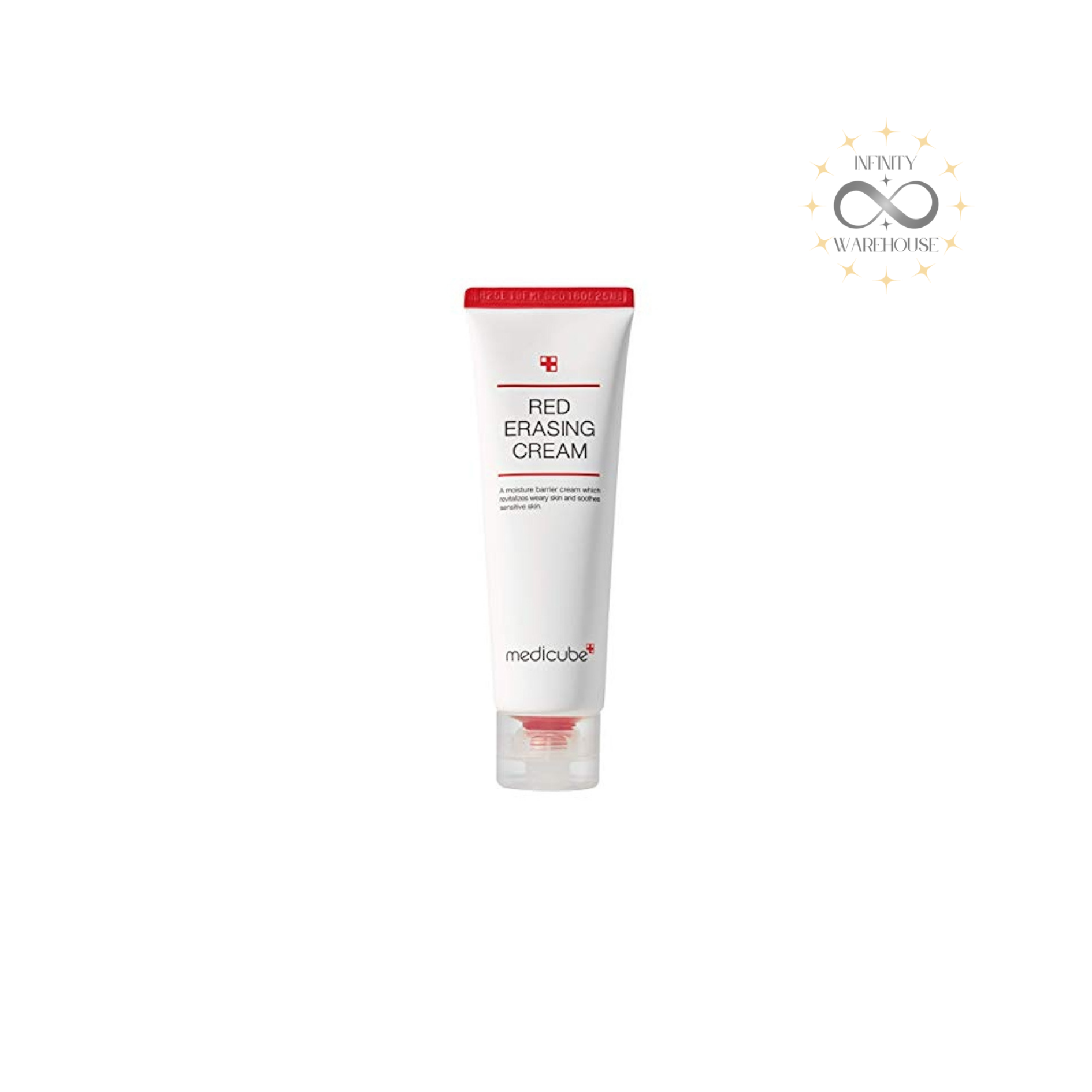 MEDICUBE Red Erasing Cream 2.0 50ml with 70,000ppm niacinamide, panthenol, zinc oxide, jojoba seed oil, tomato extract, portulaca oleracea extract and clinically tested formula for blemish reduction, hyperpigmentation fading, skin barrier strengthening and acne scar treatment
