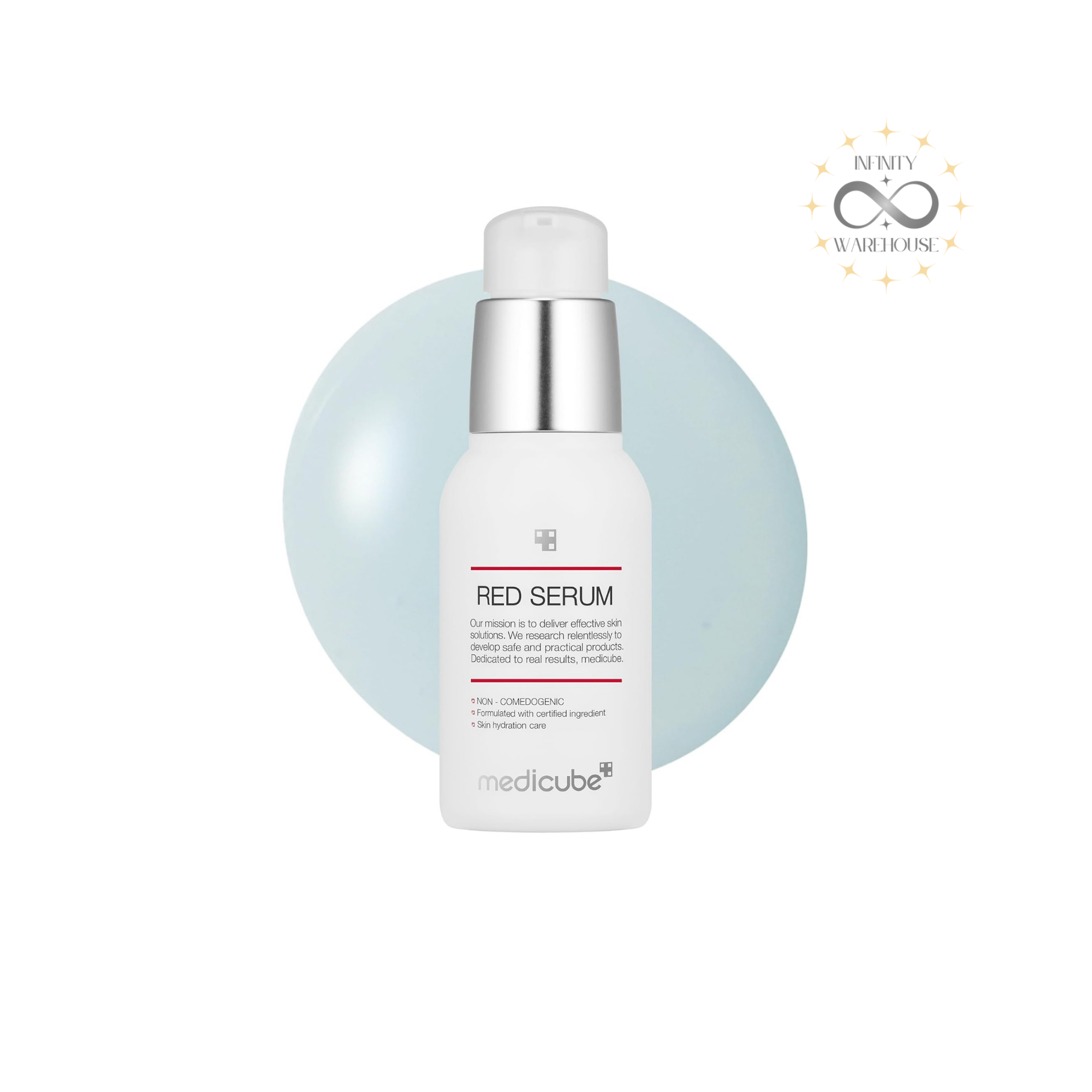 MEDICUBE Red Trouble Serum 2.0 30ml with patented Ovalicin, tea tree oil, niacinamide, salicylic acid BHA, adenosine, centella asiatica and 29 plant extracts for acne-prone skin treatment, sebum control, pore purifying and sensitive skin soothing
