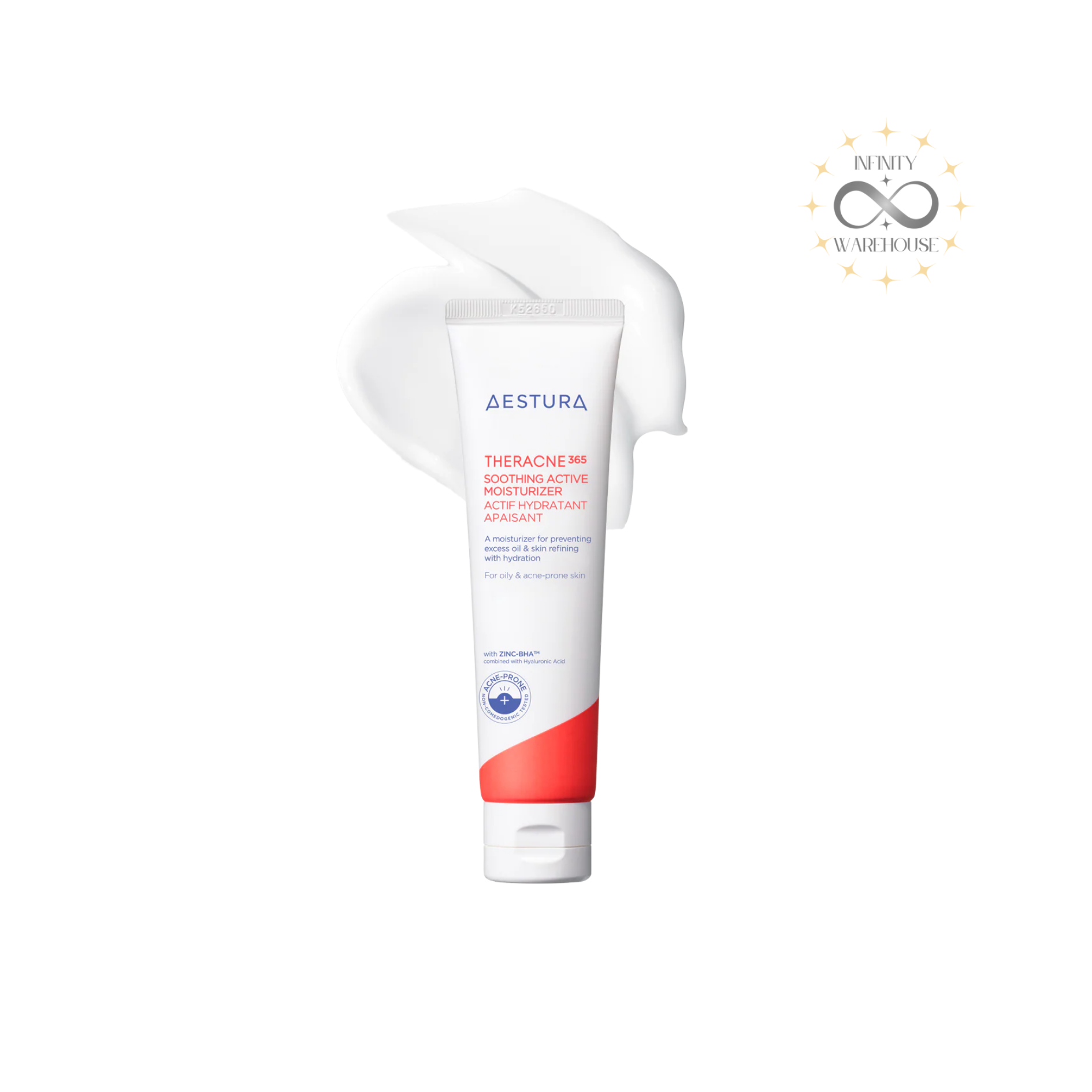 AESTURA Theracne 365 Soothing Active Moisturizer 60ml Korean zinc BHA moisturizer reduces oil 24.6% increases moisture 65.1% for acne-prone skin
