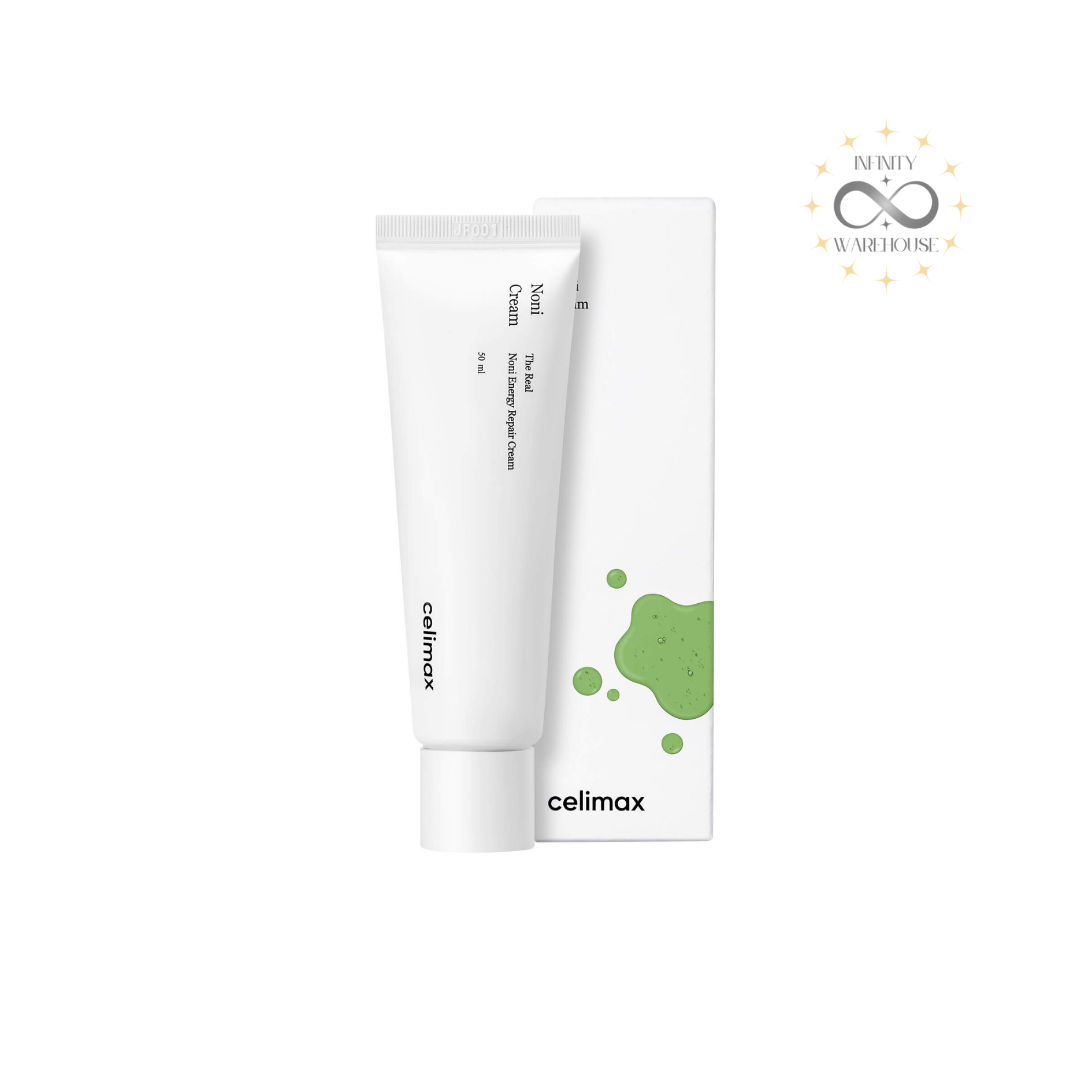 Celimax The Real Noni Energy Repair Cream 50ml with 55% noni extract, 1% noni seed oil, ceramide and adenosine for dry damaged skin repair, anti-aging and deep moisturization
