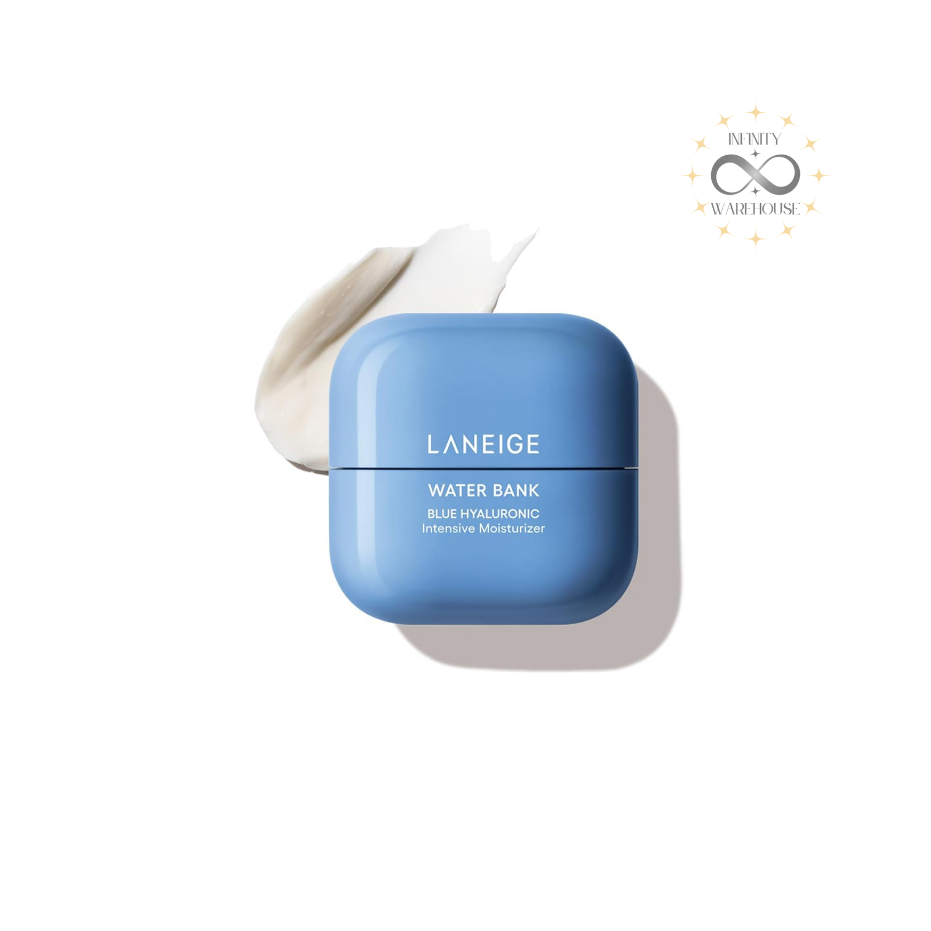 LANEIGE Water Bank Blue Hyaluronic Intensive Cream 50ml with 1/2000 micro-sized blue hyaluronic acid, squalane, O-Mega Peptide Complex, ceramide NP and deep sea algae for extremely dry sensitive skin moisture barrier repair, 120-hour hydration and balm-to-cream formula
