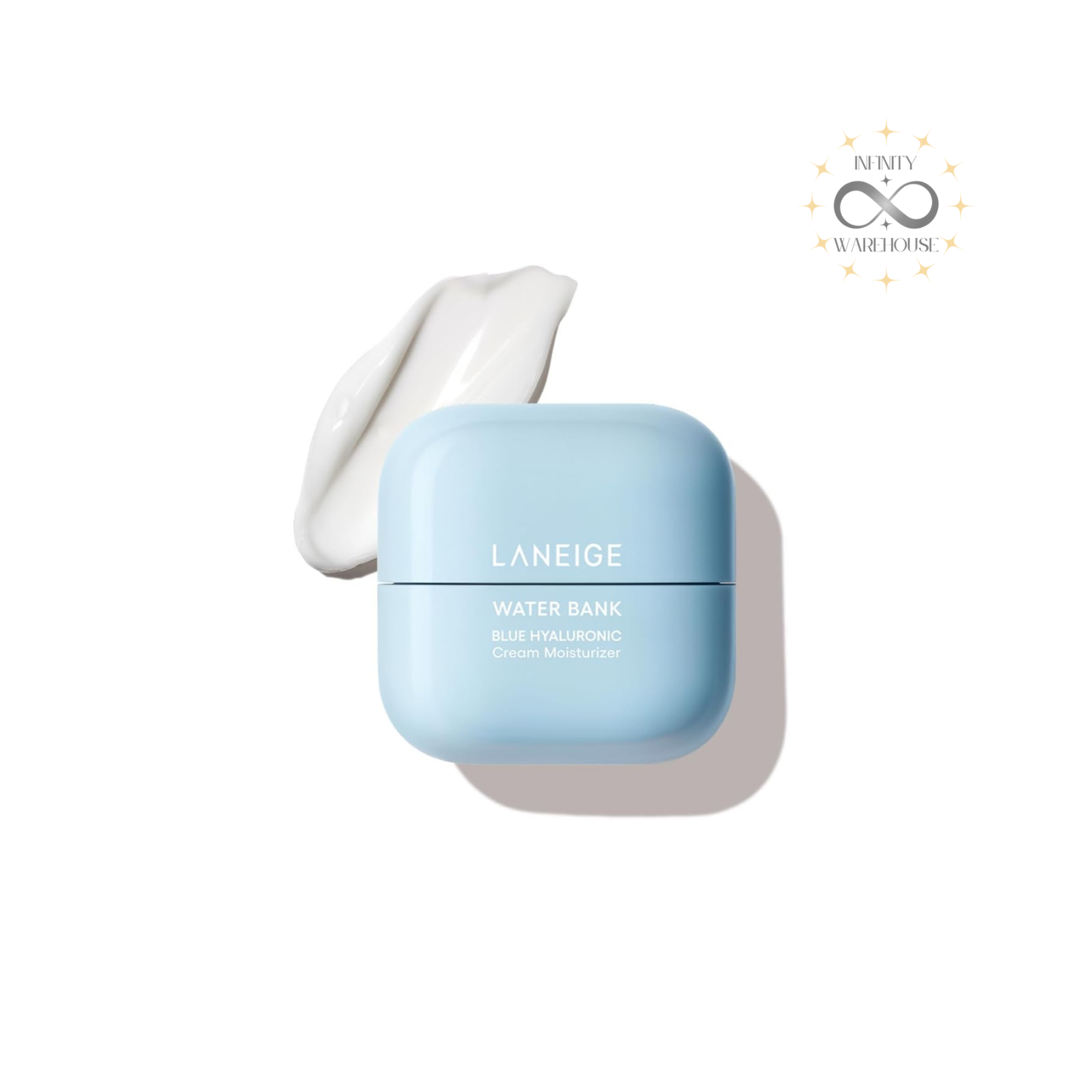 LANEIGE Water Bank Blue Hyaluronic Moisture Cream 50ml with 1/2000 micro-sized blue hyaluronic acid, Pepta-Panthenol Complex, squalane, ceramide NP and Lactobacillus Ferment Lysate for moisture barrier repair, long-lasting hydration and skin firming
